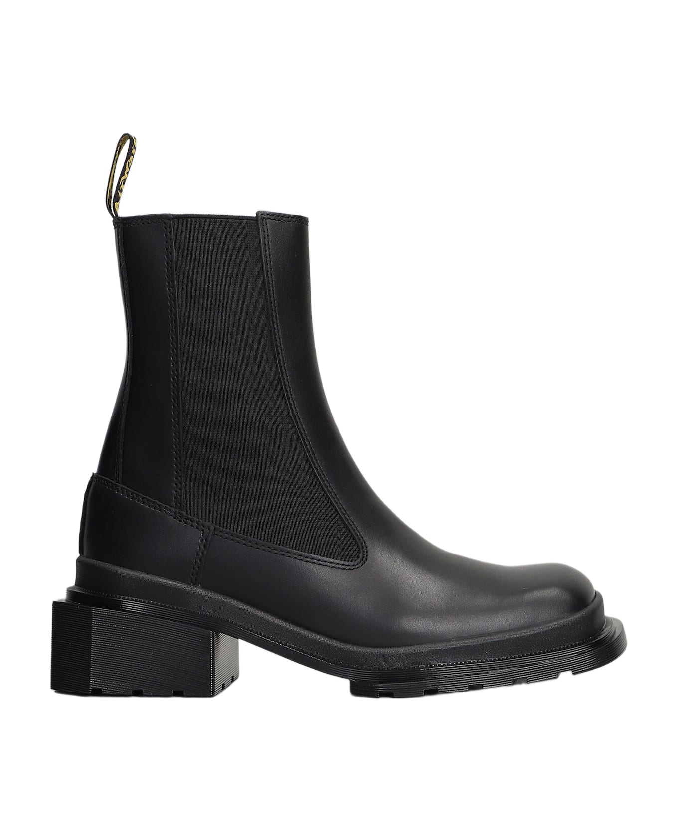Dr. Martens Maybole Chelsea Combat Boots In Black Leather - black