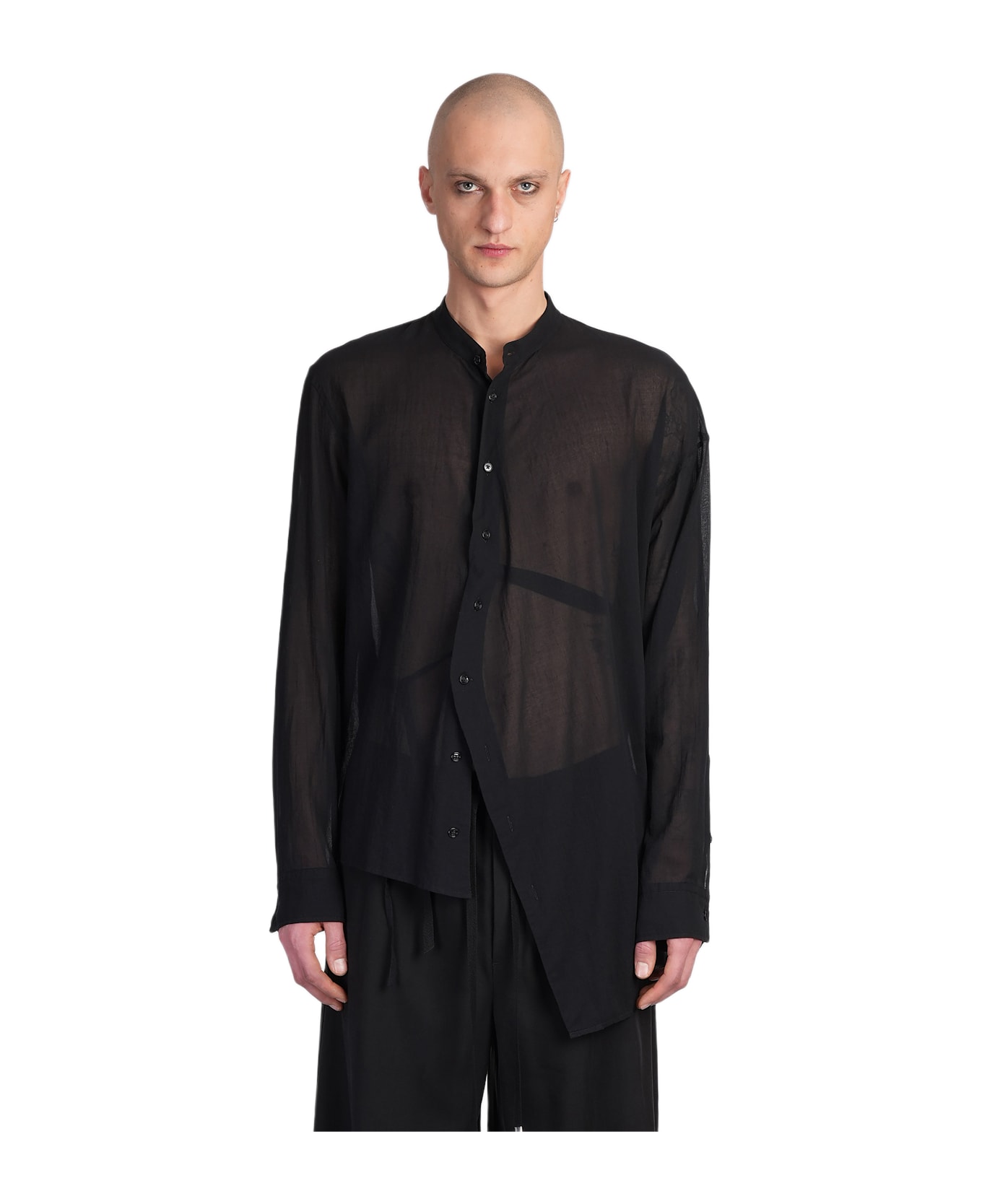 Ann Demeulemeester Quemby Shirt In Black Cotton - black
