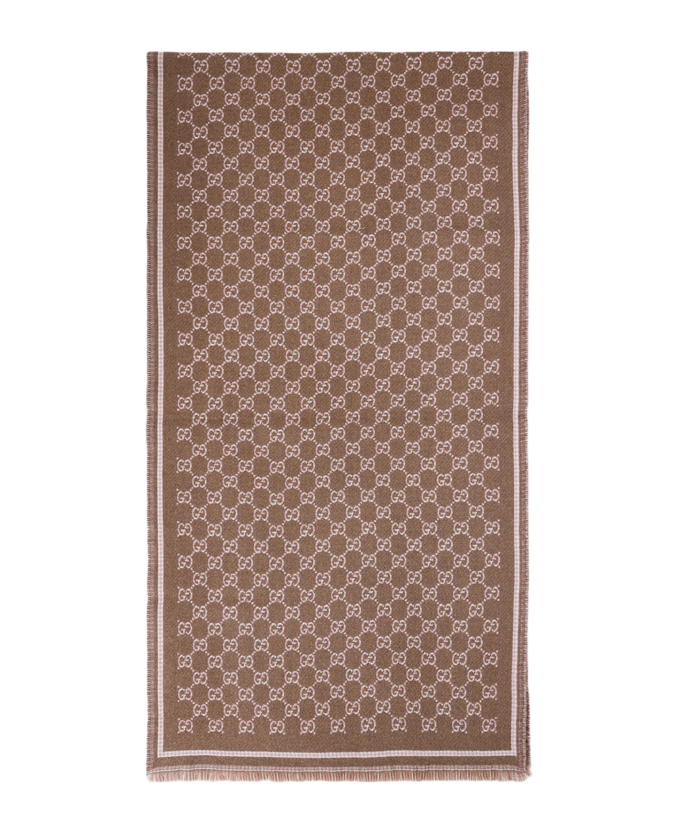 Gucci Gg Scarf - Brown Pink