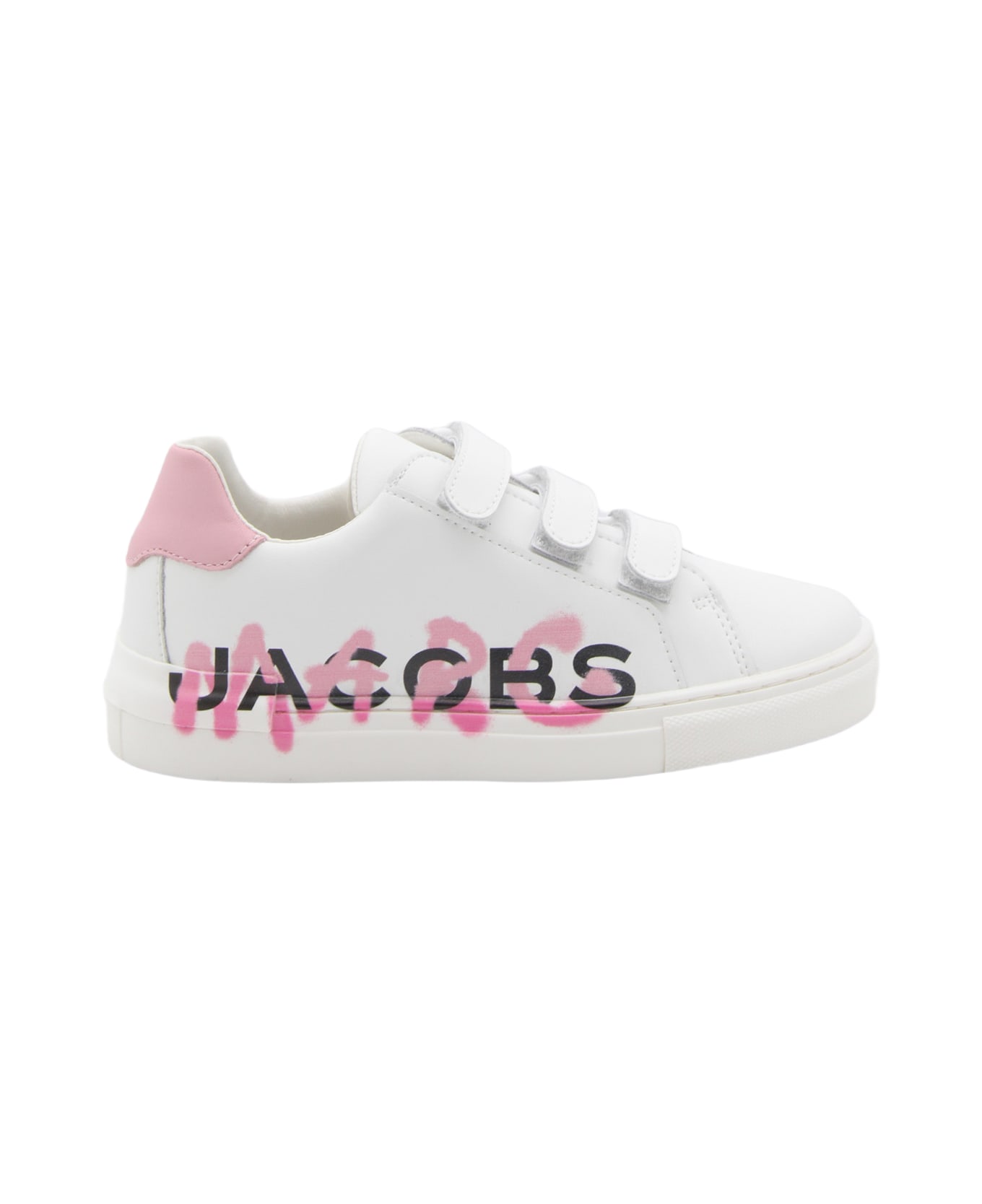 Marc Jacobs White And Pink Sneakers - White