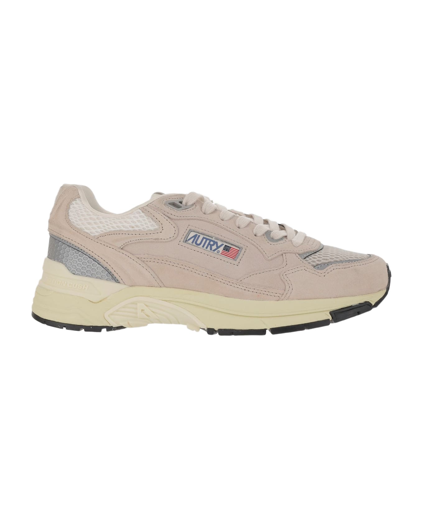 Autry Hyperway Mesh And Suede Sneakers - SAND/SILV