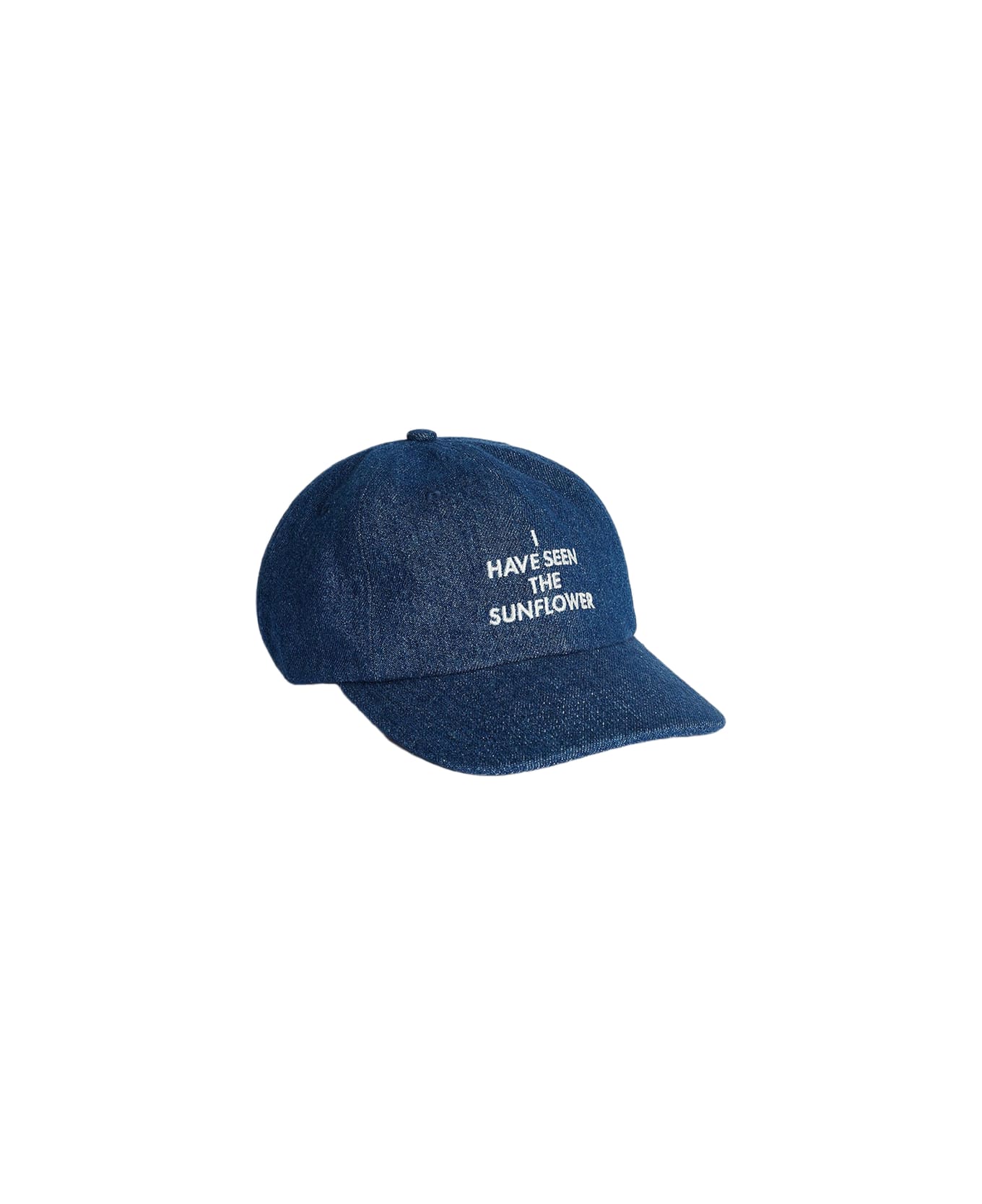 Sunflower Dad Denim Cap Blue denim cap with embroidery - Dad denim cap - Denim blu