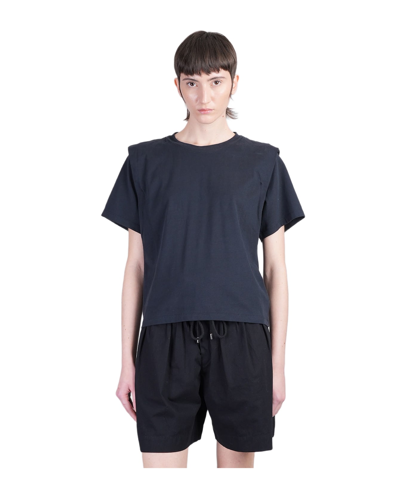 Isabel Marant Zelitos T-shirt In Black Cotton - black