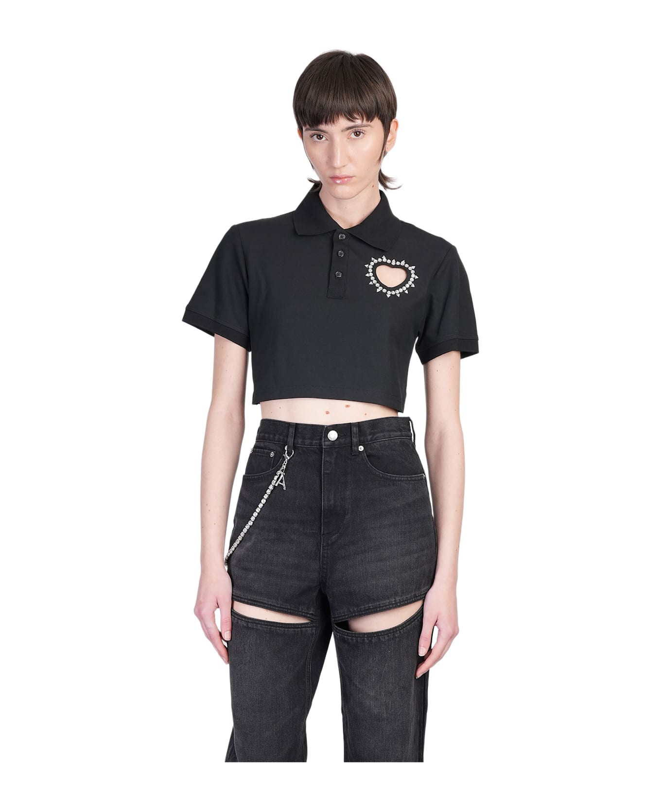 AREA Polo In Black Cotton - black