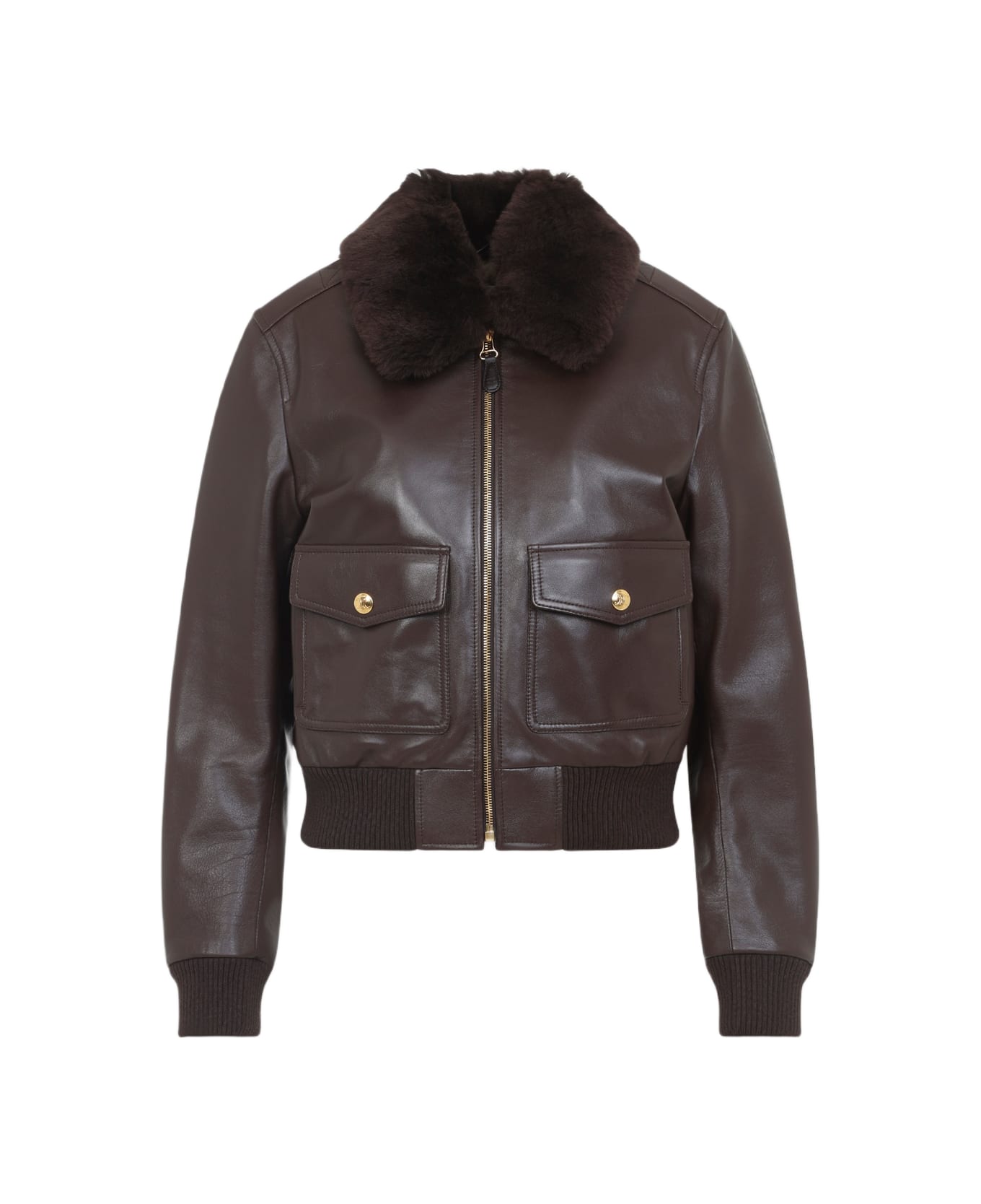 Celine Aviator Bomber Jacket - Dk Chocolate Dark Brown