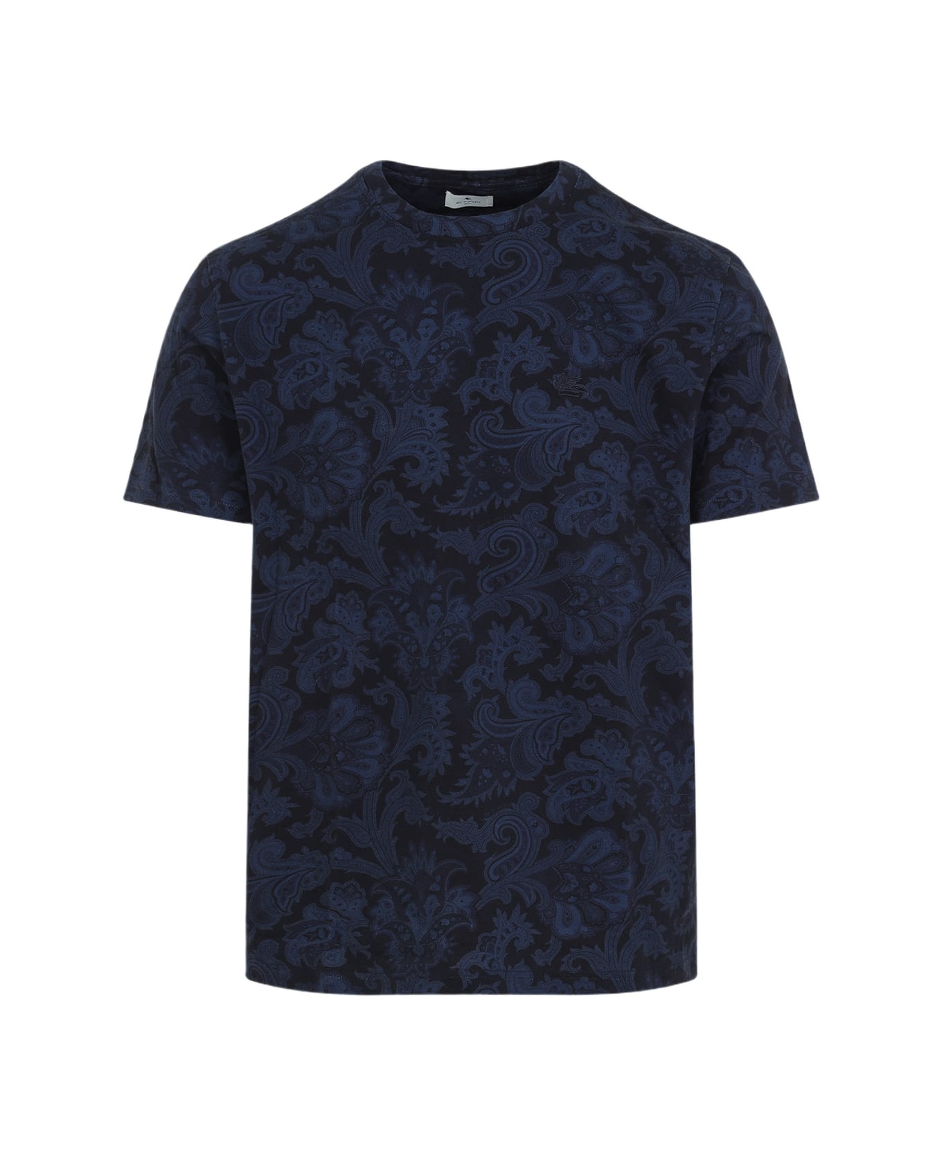 Etro Roma T-shirt - Print On Blue Base