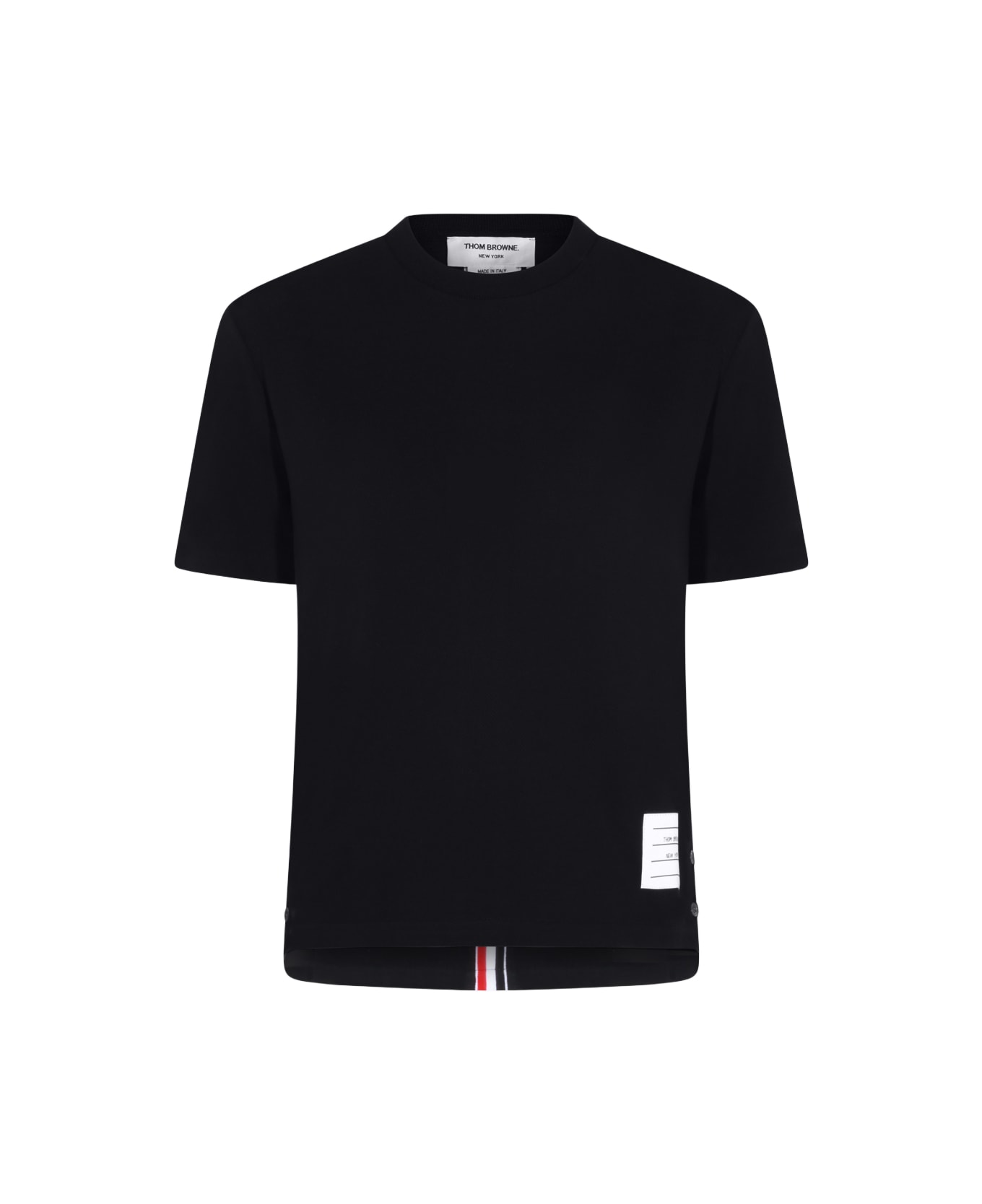 Thom Browne Navy Cotton T-shirt - Blue