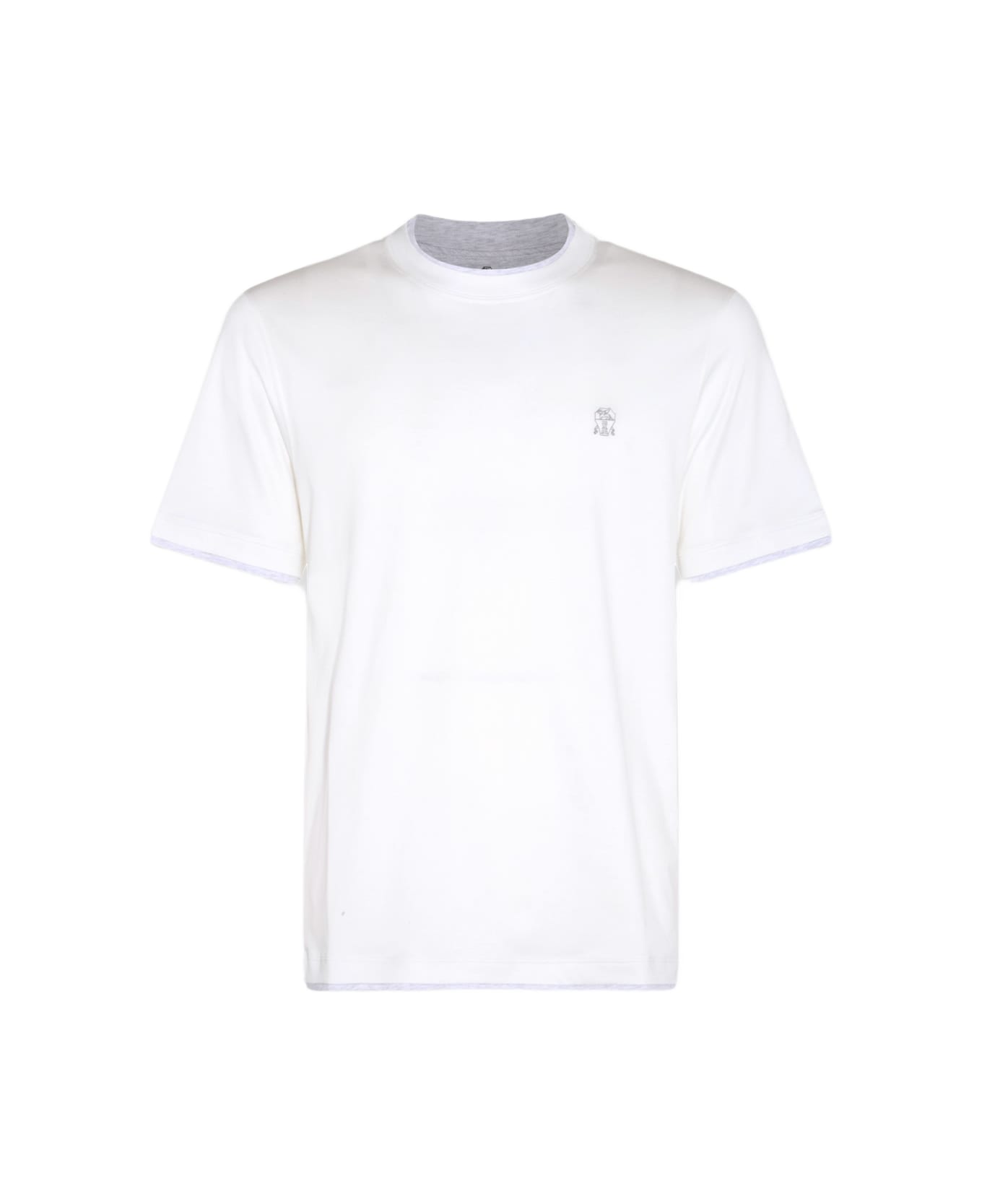 Brunello Cucinelli White Cotton T-shirt - White