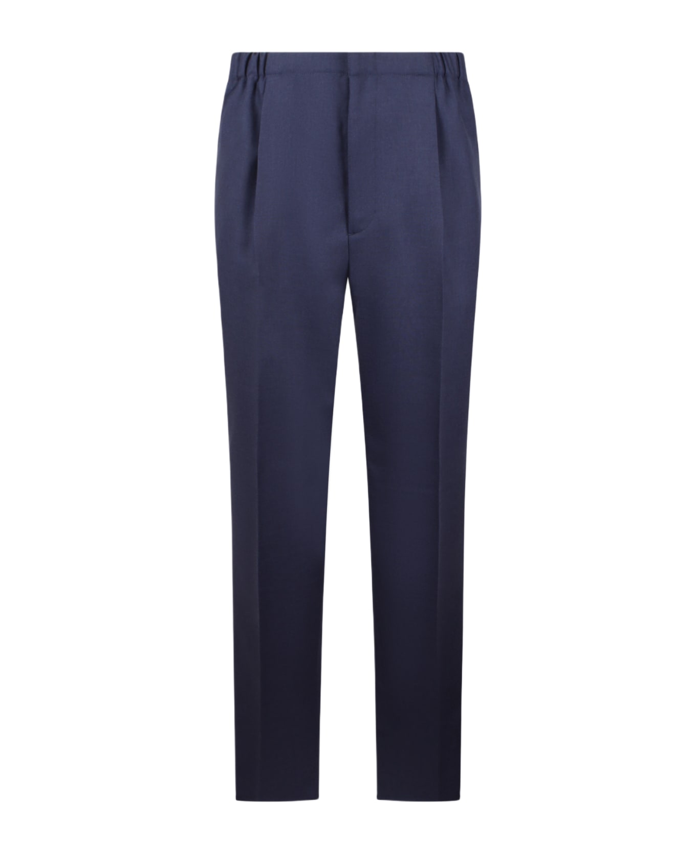 Fendi Wool Tailored Trousers - Blue