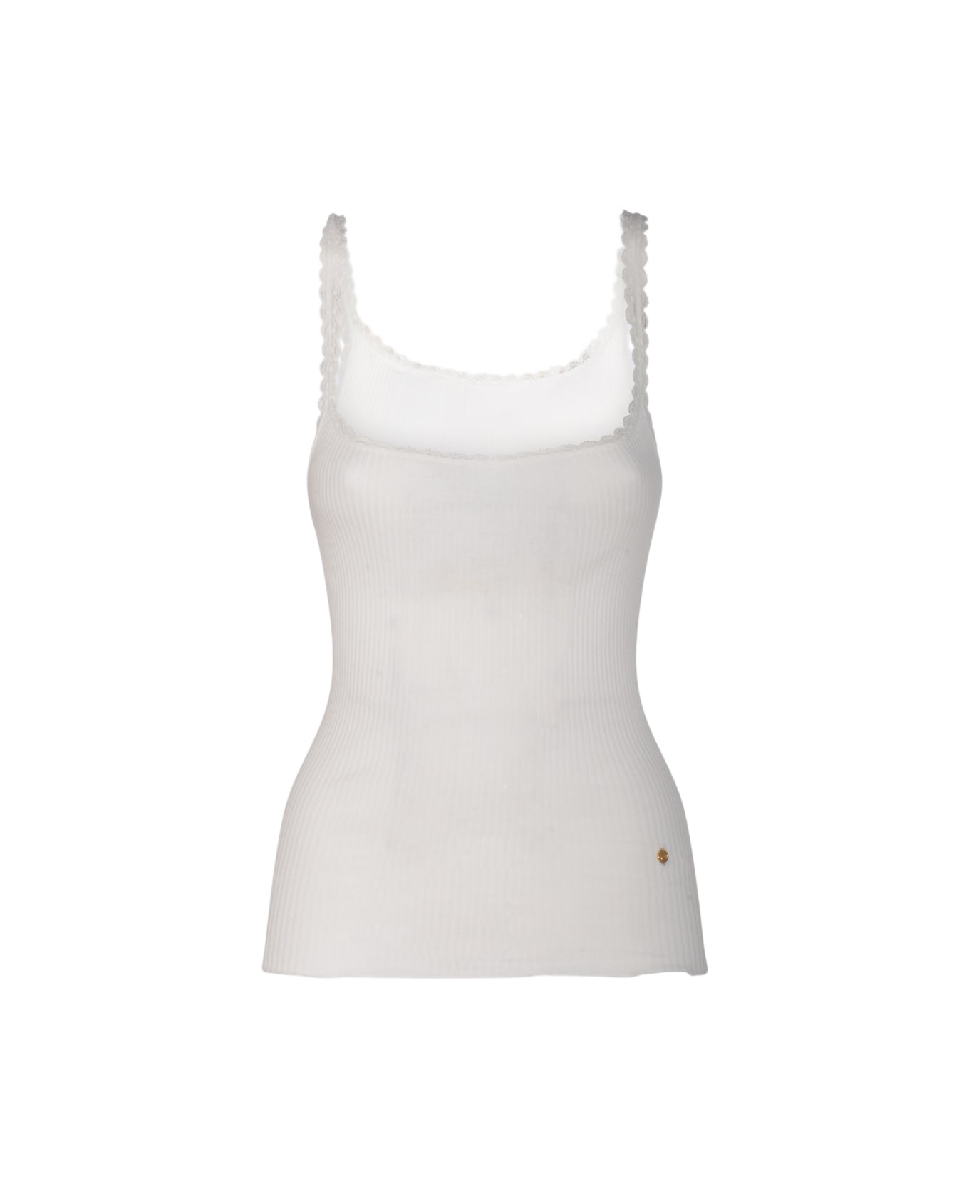 Chloé White Cotton Top - White