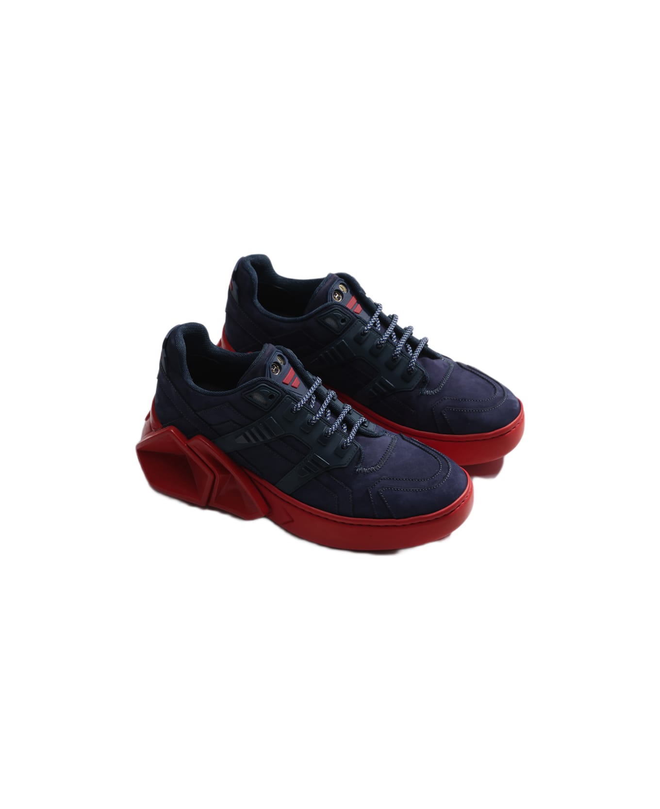Hide&Jack High Top Sneaker - Silverstone Blue Red