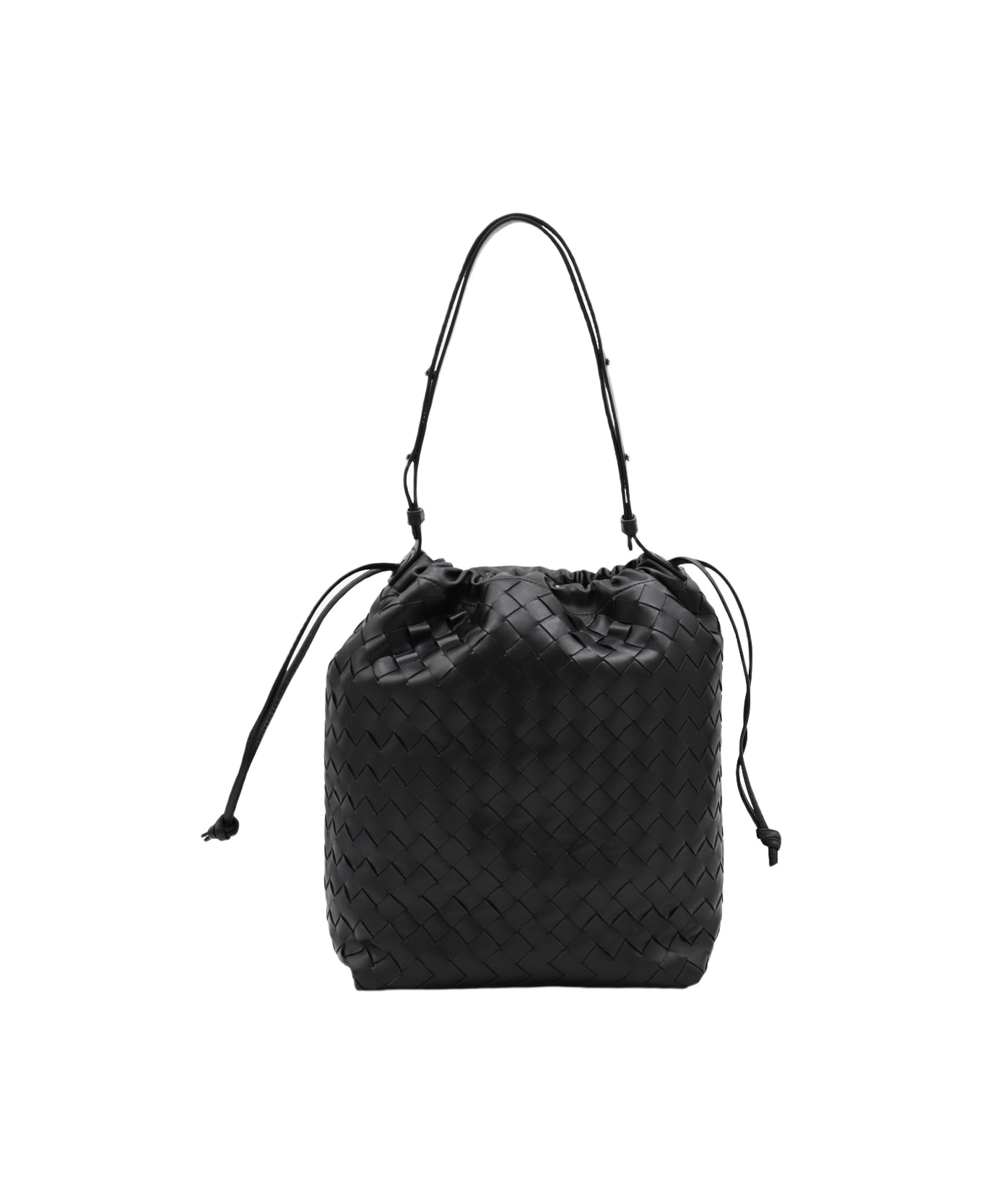 Bottega Veneta Black Leather Avenue 15/a Bag - Black
