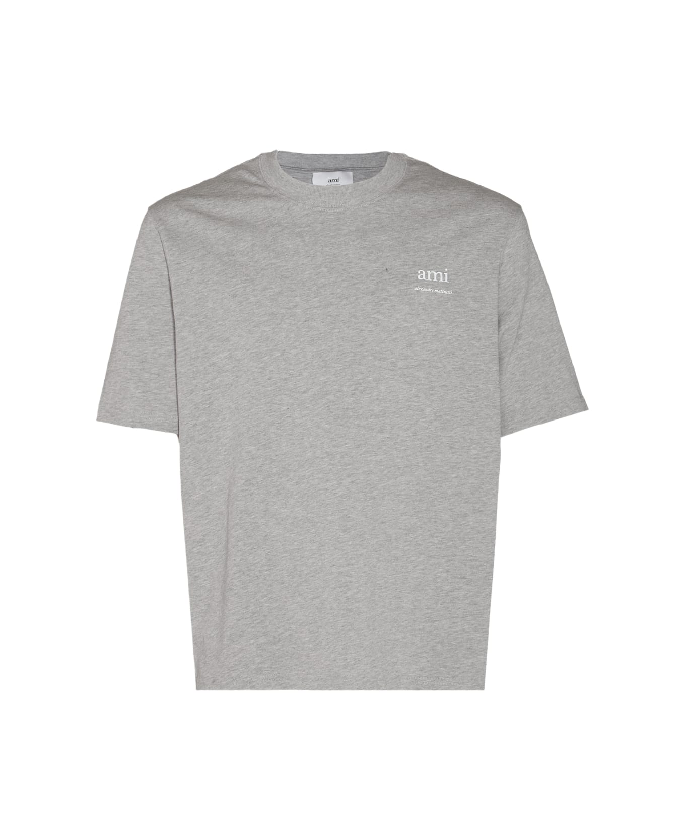 Ami Alexandre Mattiussi Grey Cotton T-shirt - GREY