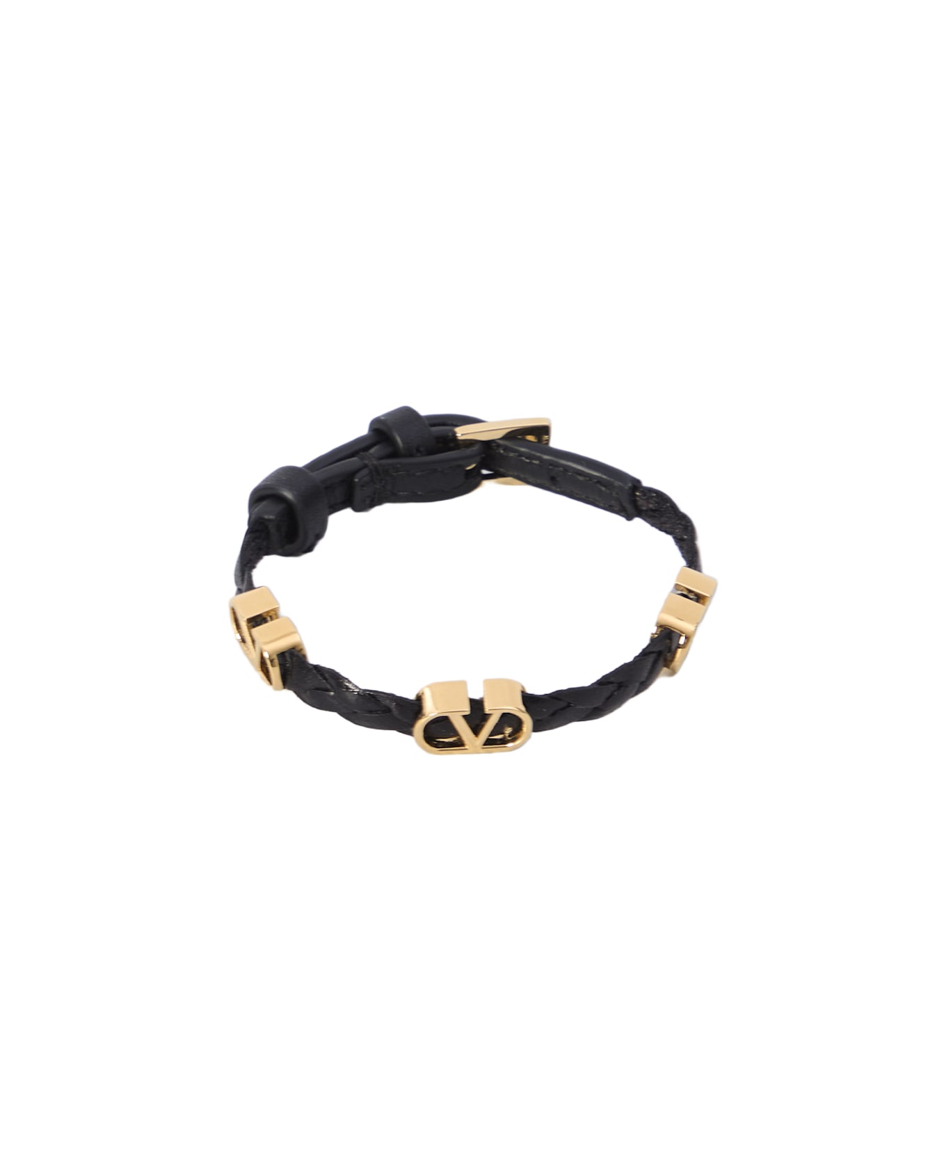 Valentino Garavani Leather Bracelet - Nero