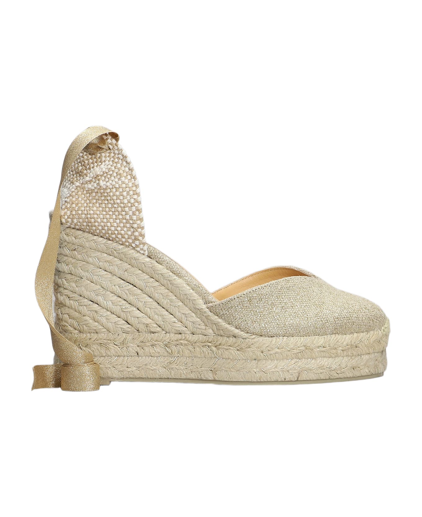 Castañer Chiara-8ed-032 Wedges In Gold Canvas - gold