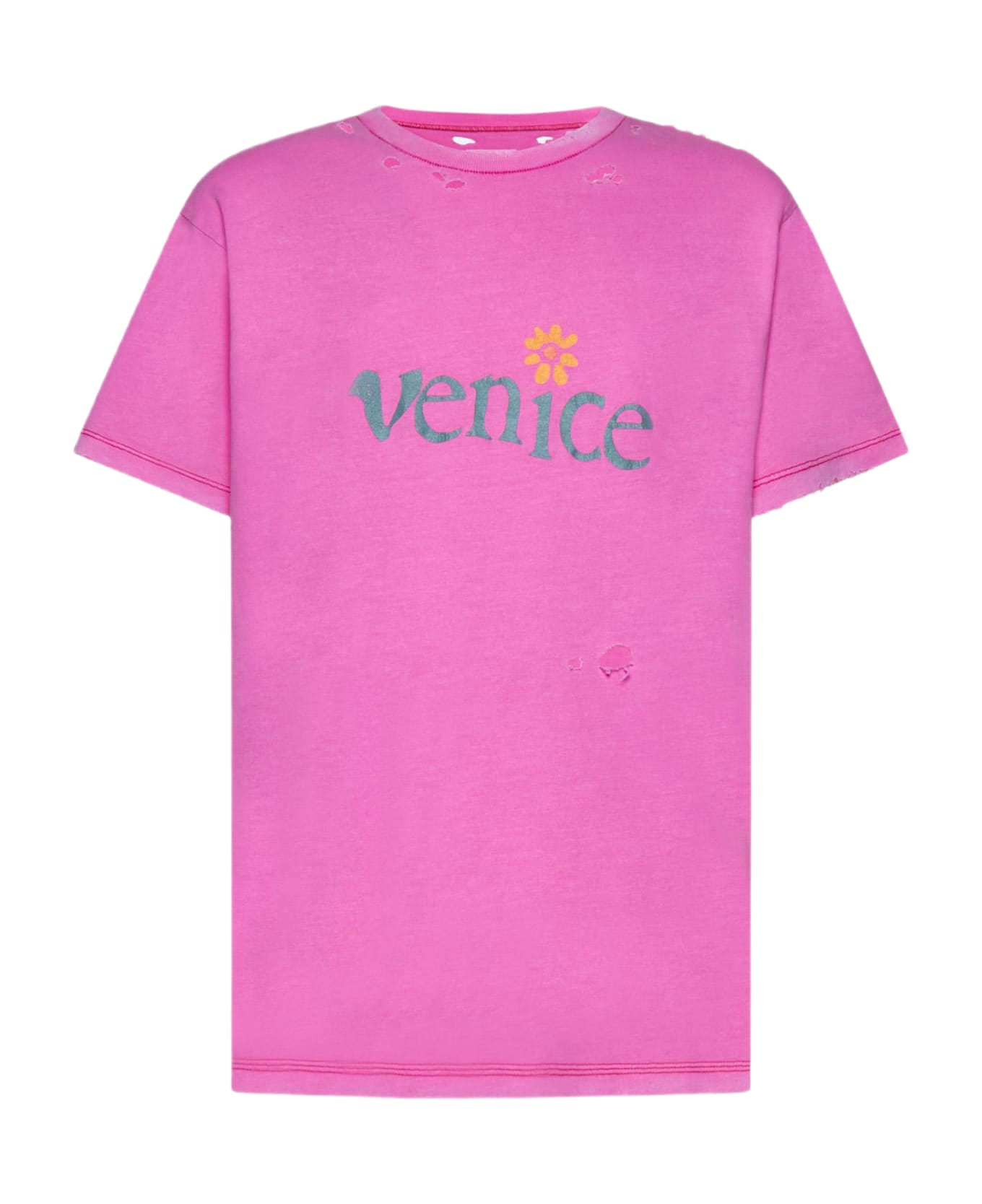 ERL Venice Cotton And Linen T-shirt - Pink シャツ
