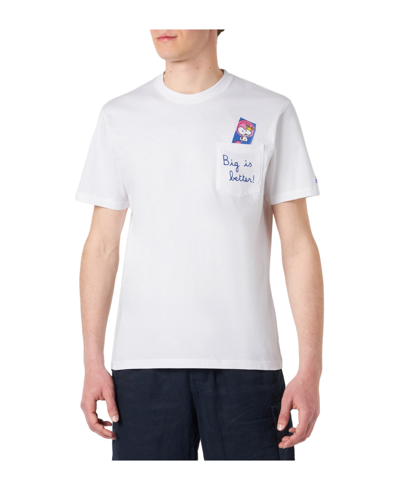 MC2 Saint Barth Big Babol Cotton T-shirt With Embroidery| Big Babol® Special Edition - WHITE