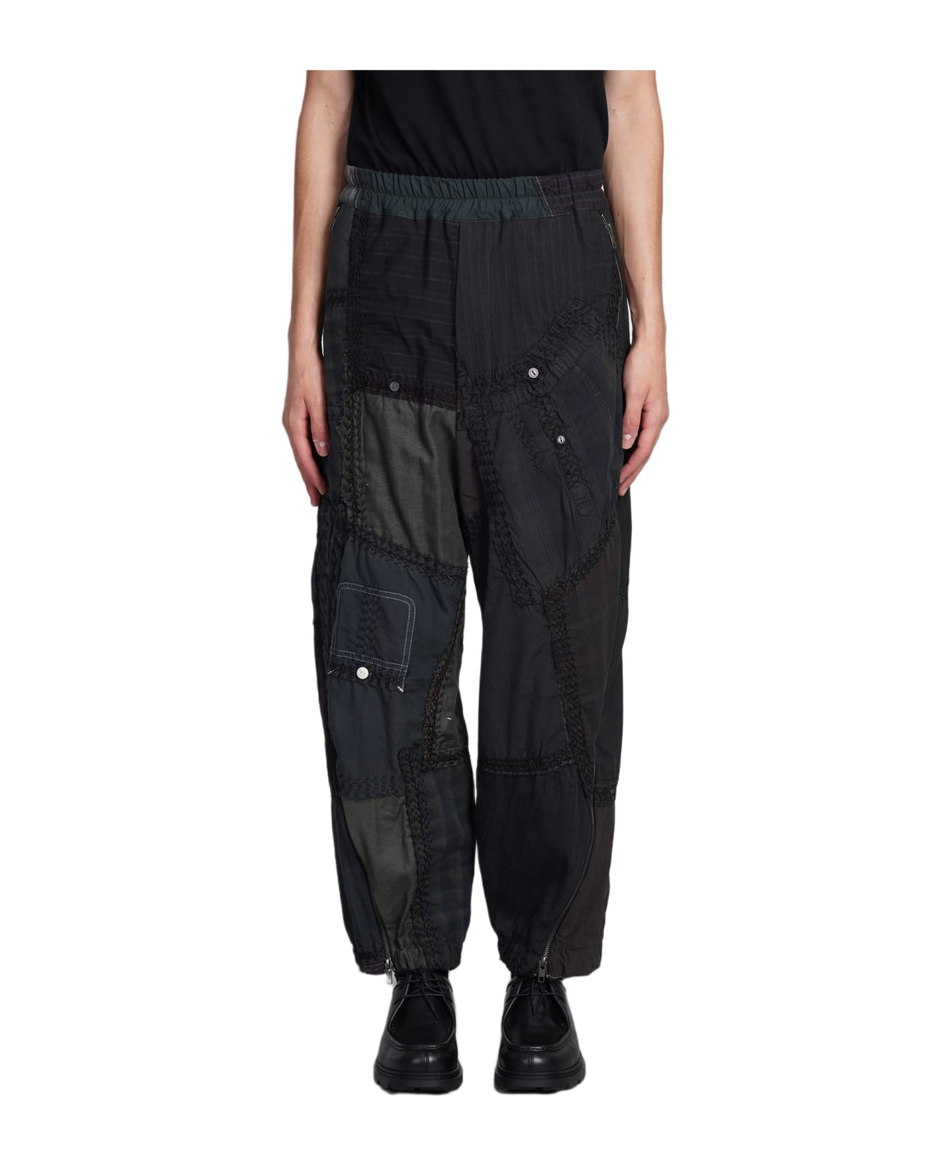 By Walid Harley Pants In Green Cotton - green