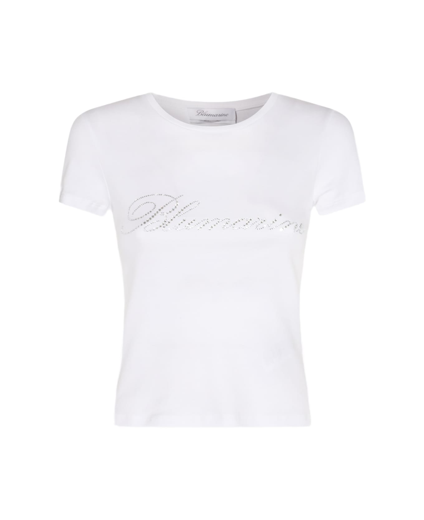 Blumarine White Cotton T-shirt - White Tシャツ