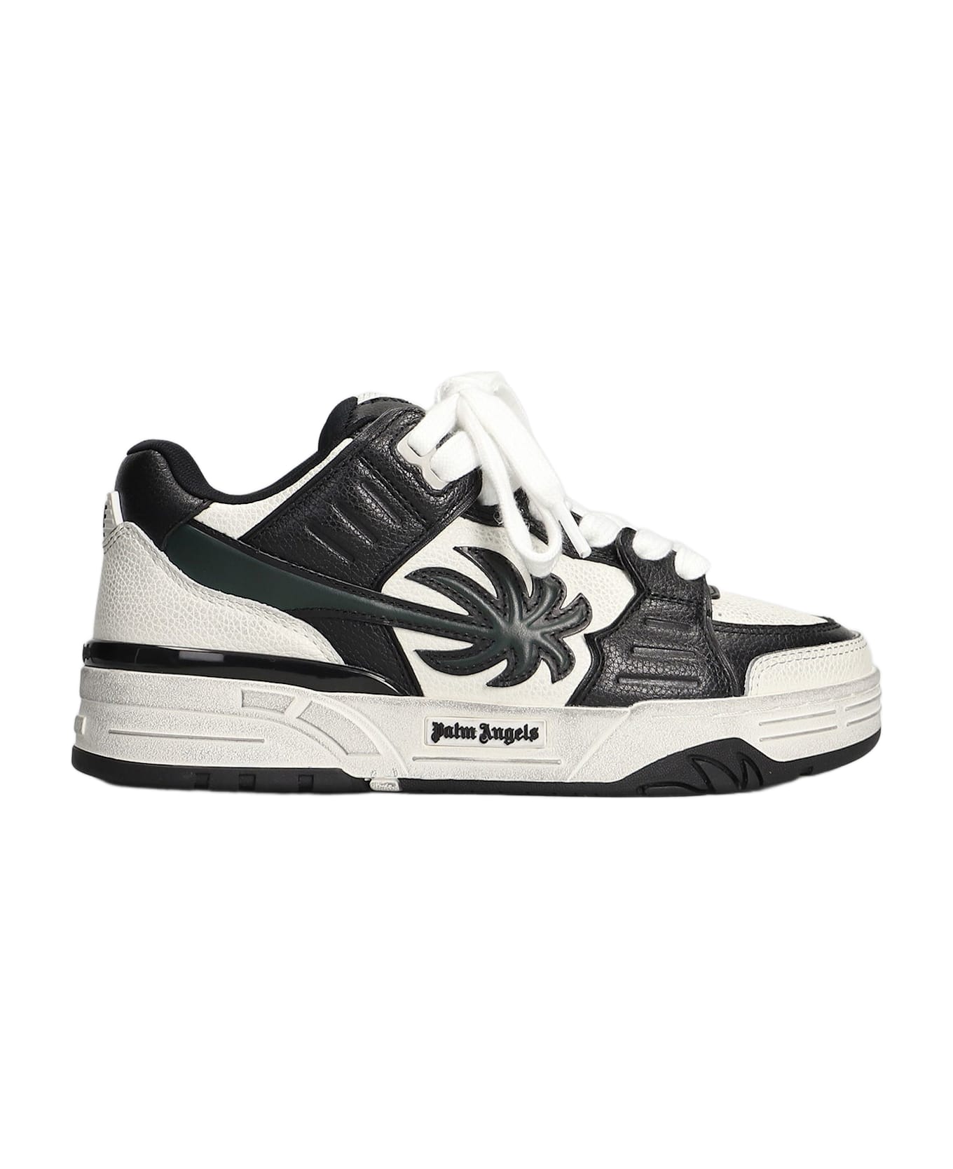 Palm Angels Venice Sneakers In Black Suede And Leather - black