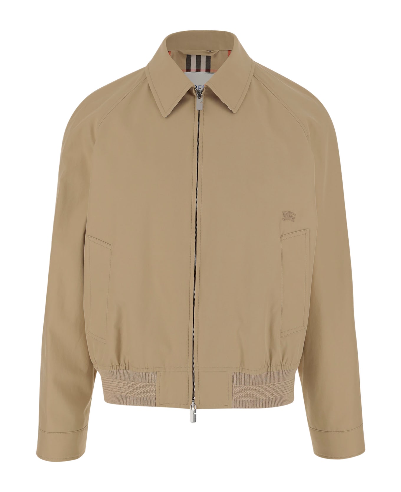 Burberry Cotton Gabardine Harrington Chester Jacket - Beige
