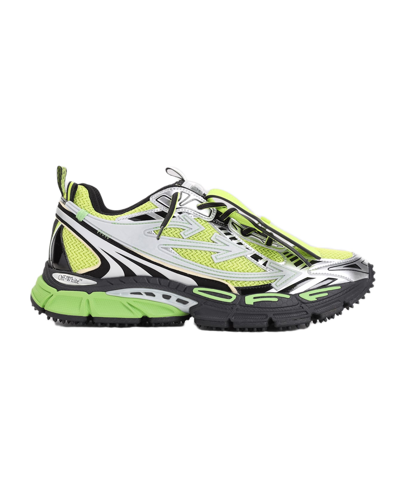 Off-White Be Right Back Sneakers - Silver Green Fluo