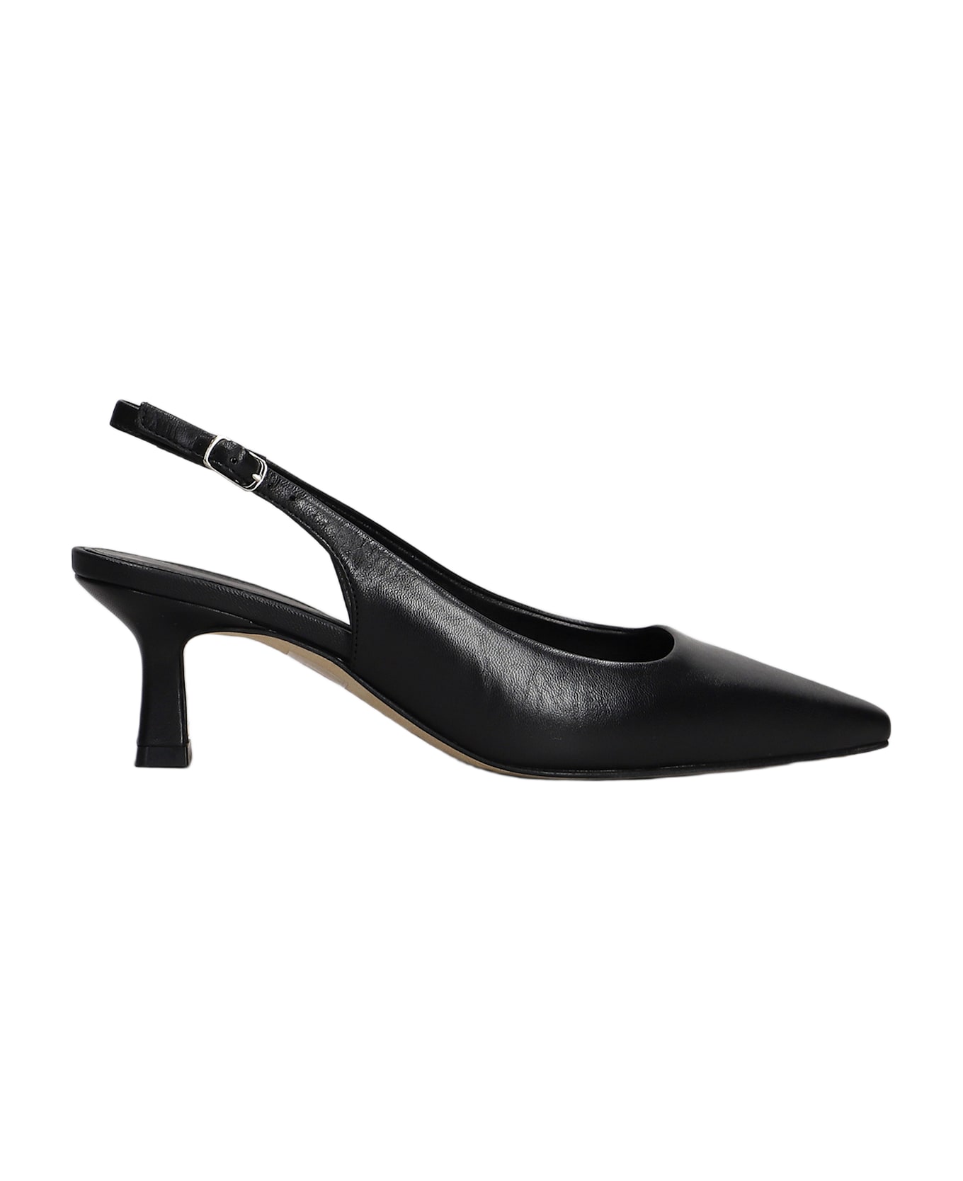 Julie Dee Pumps In Black Leather - black
