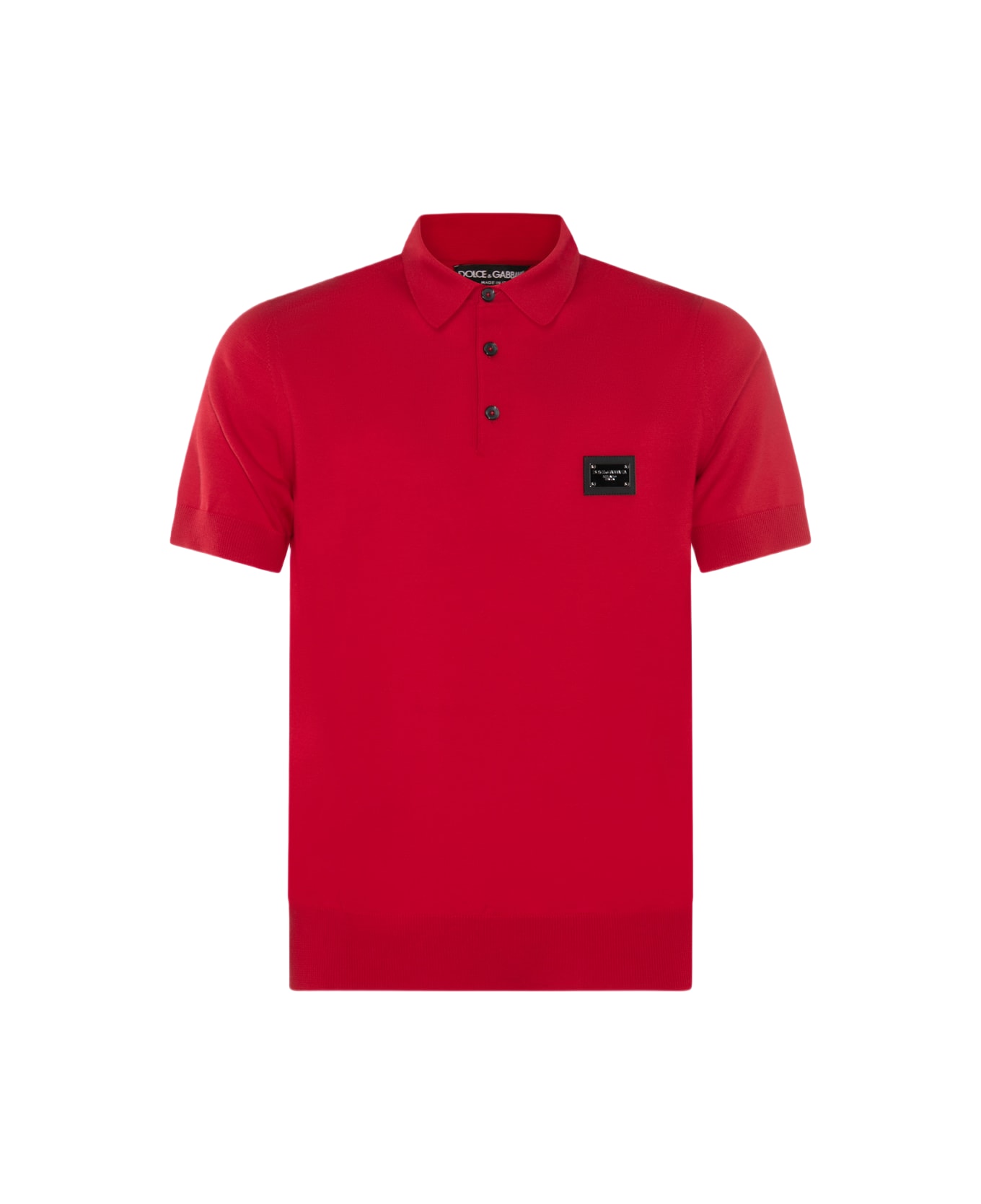 Dolce & Gabbana Red Cotton Essentials Polo Shirt - VINO