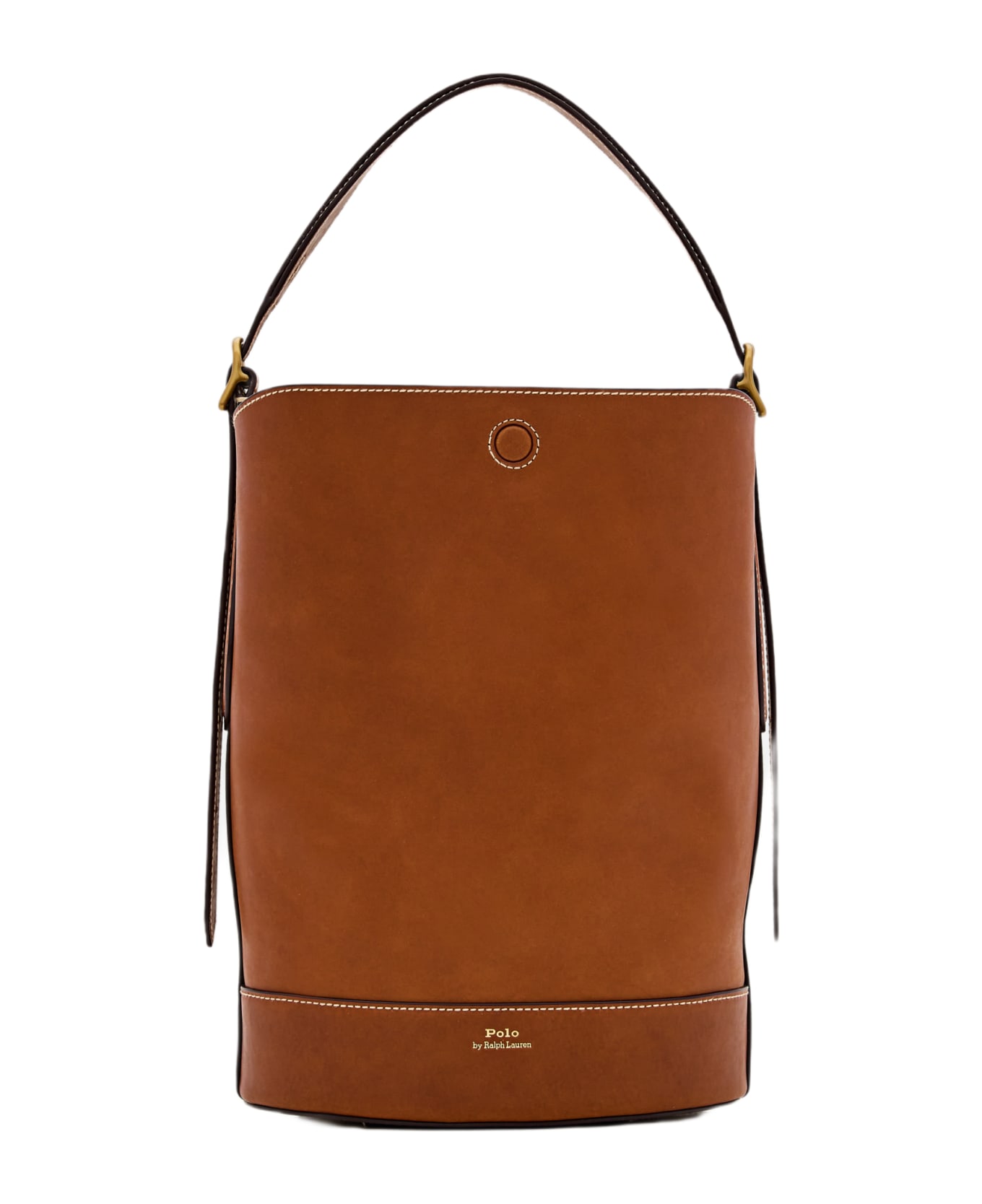 Polo Ralph Lauren Medium Bucket Leather Shoulder Bag - Brown トートバッグ