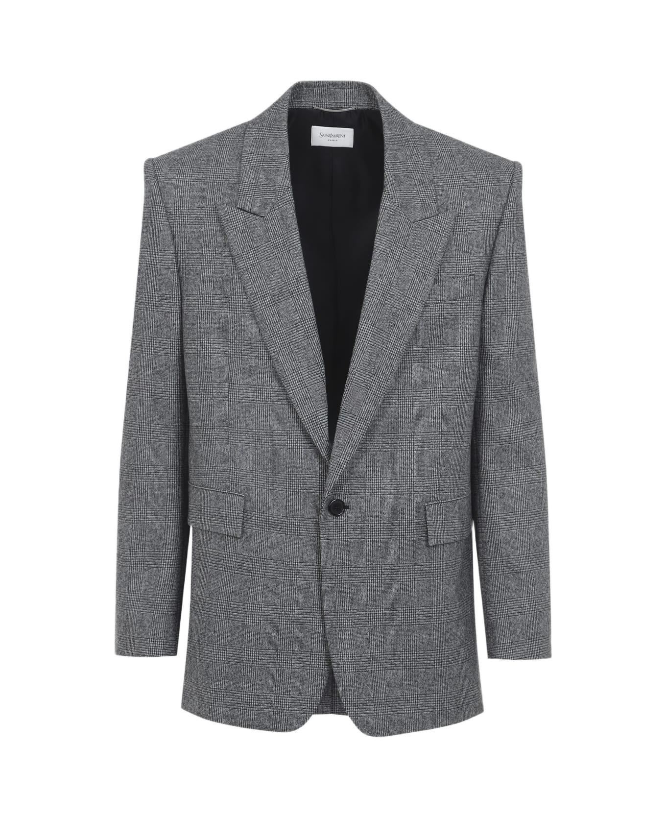 Saint Laurent Wool Jacket - Noir Craie