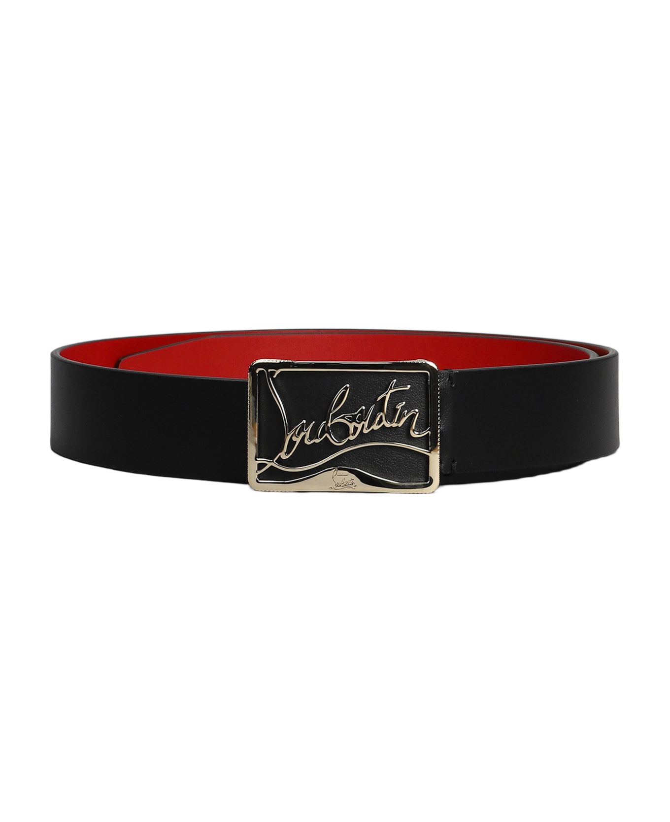 Christian Louboutin Ricky Belt Belts In Black Leather - black