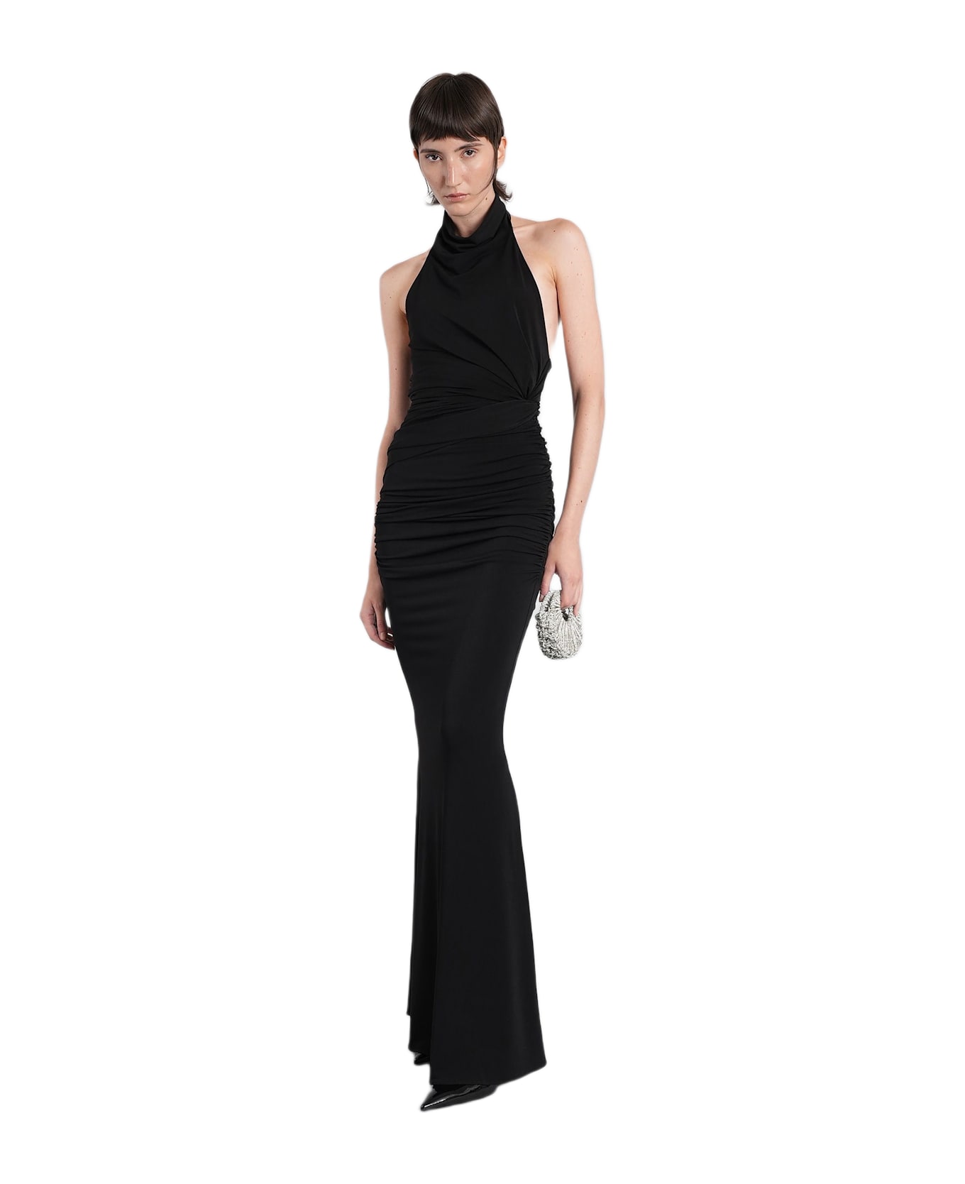 The Andamane Stella Maxi Long Dress In Black Polyester - black