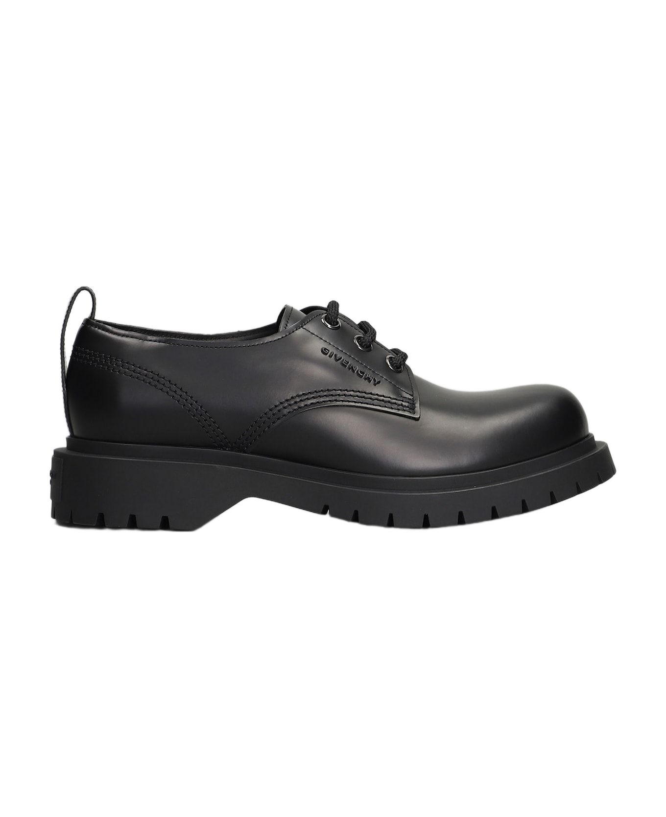 Givenchy Lace Up Shoes In Black Leather - black