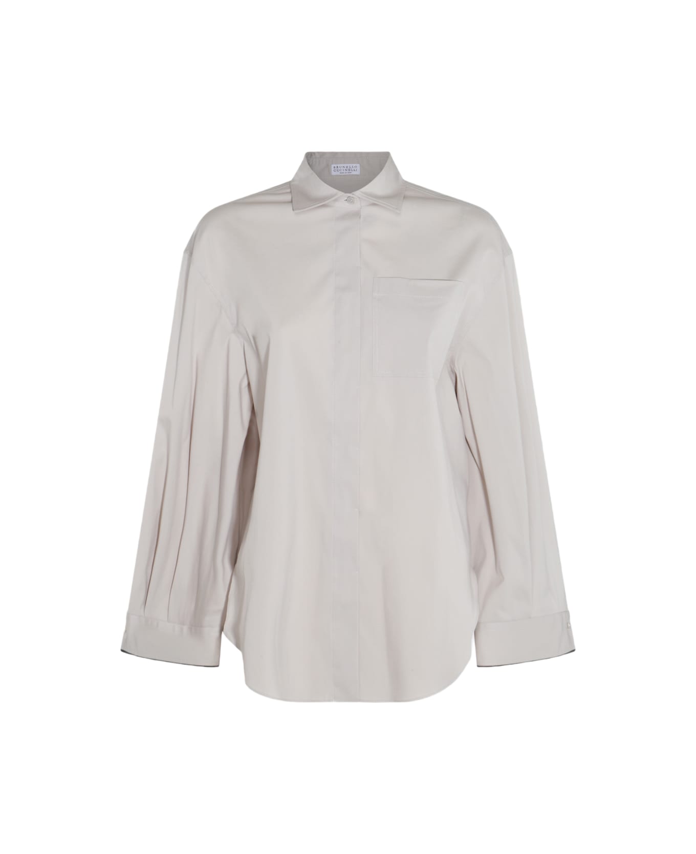 Brunello Cucinelli Grey Cotton Shirt - SAGE