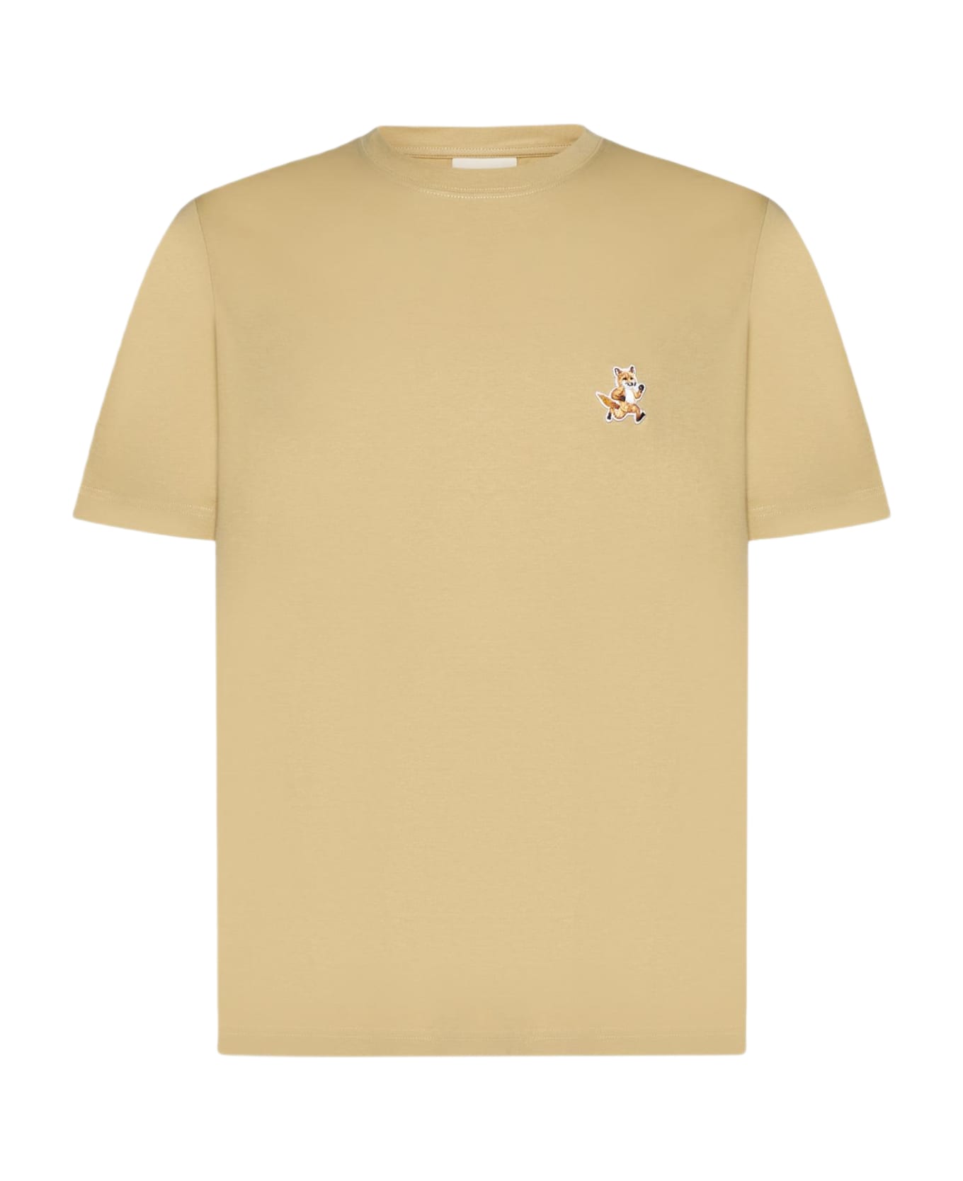 Maison Kitsuné Speedy Fox Patch Cotton T-shirt - Beige