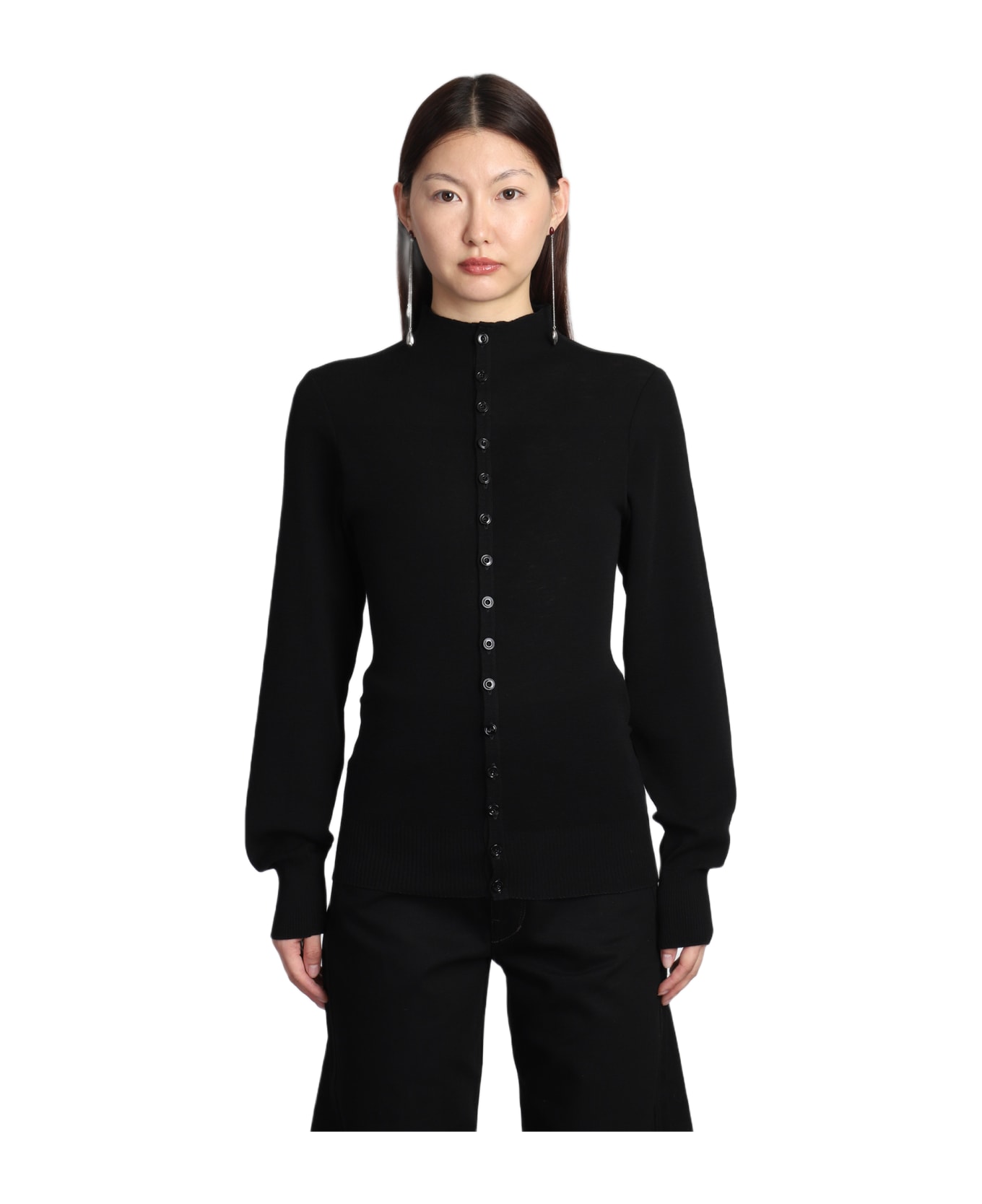 Lemaire Knitwear In Black Cotton - Black
