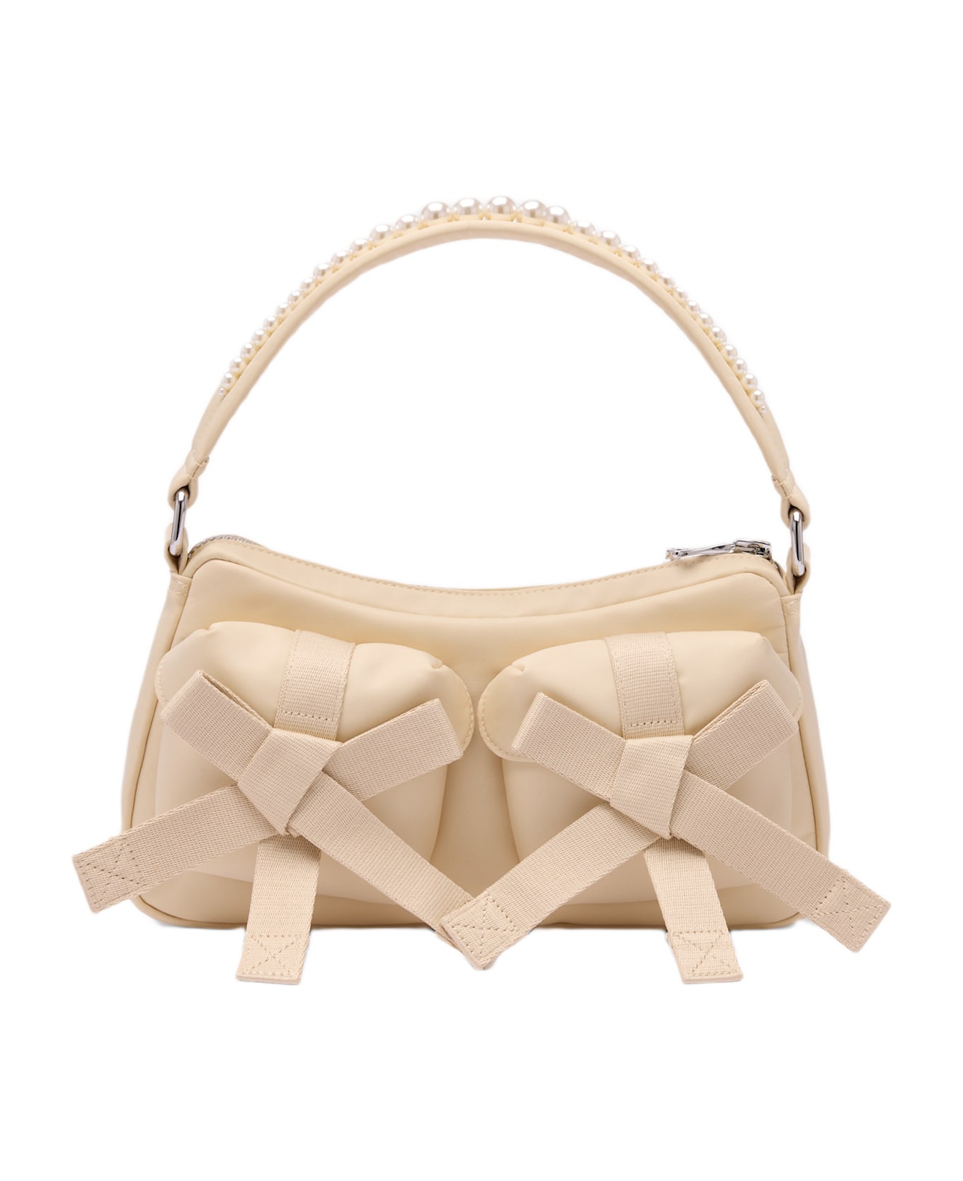 Simone Rocha Utility Bow Pocket Pochette Bag - Beige