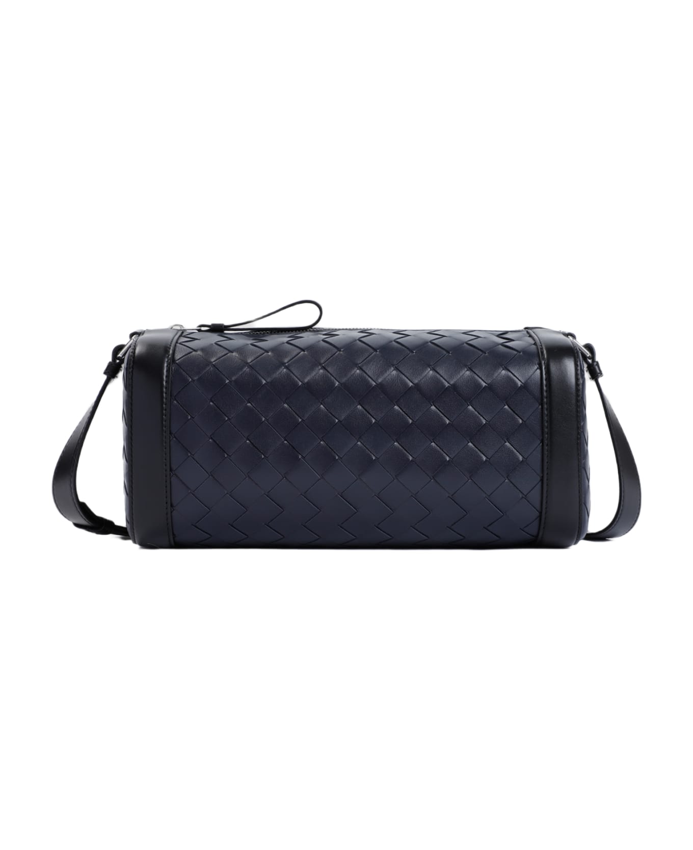 Bottega Veneta Messenger Intrecciato Shoulder Bag - Space Black