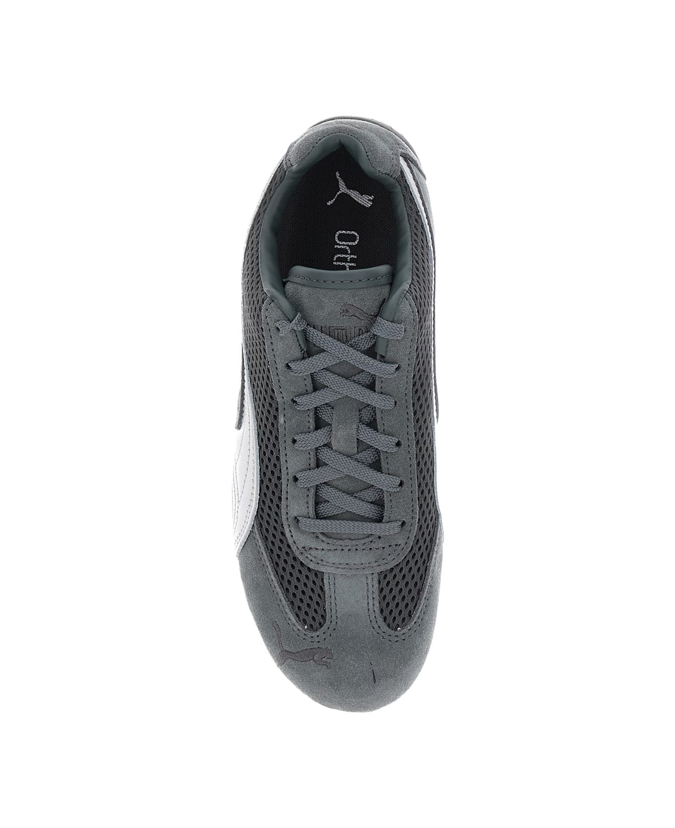 Puma 
speedcat
 Grey Low Top Sneakers With Logo Patch On The Tongue And Formstrip Logo Detail On The Sidei N Leather And Mesh Unisex - Grey