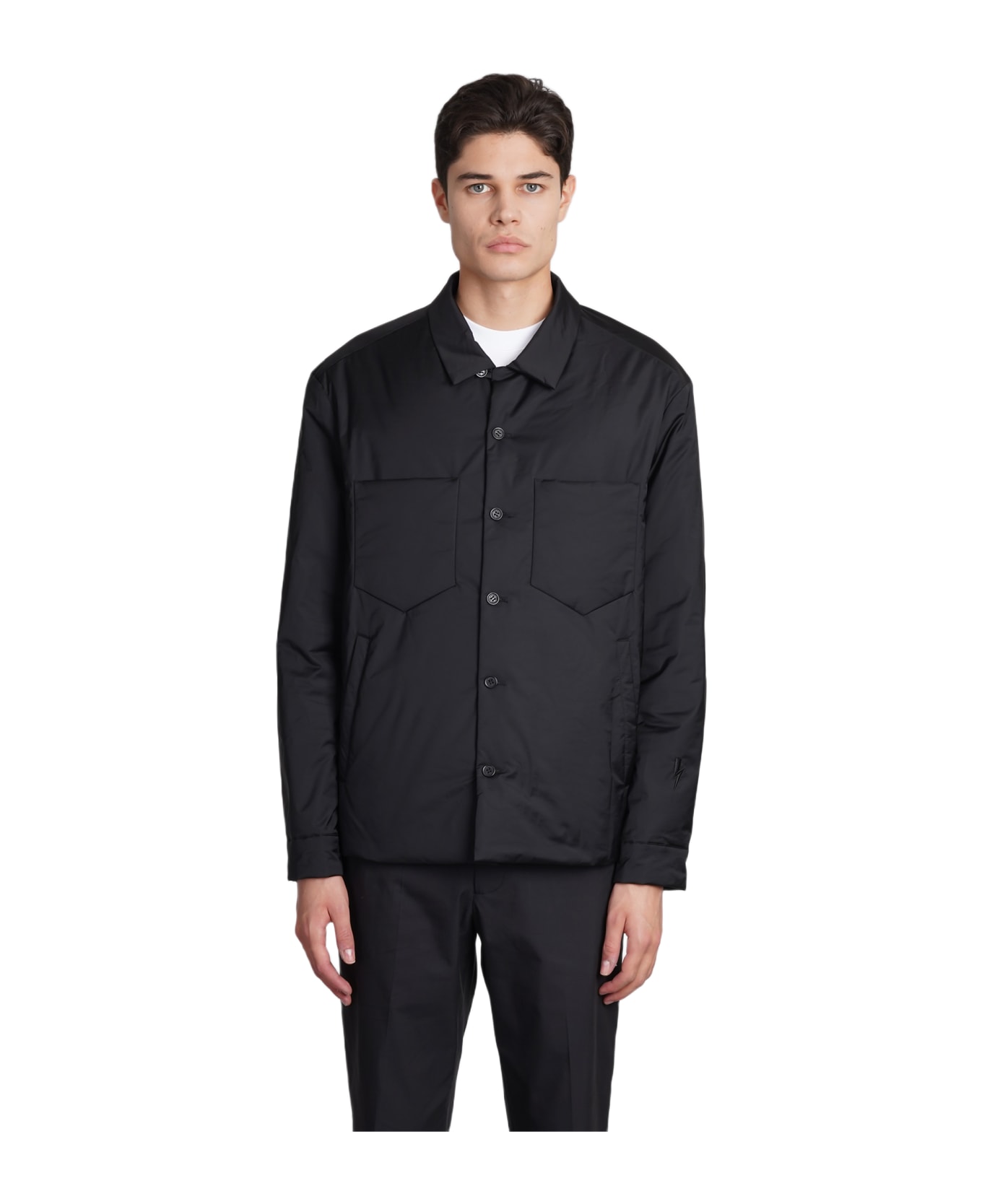 Neil Barrett Casual Jacket In Black Polyester - NERO