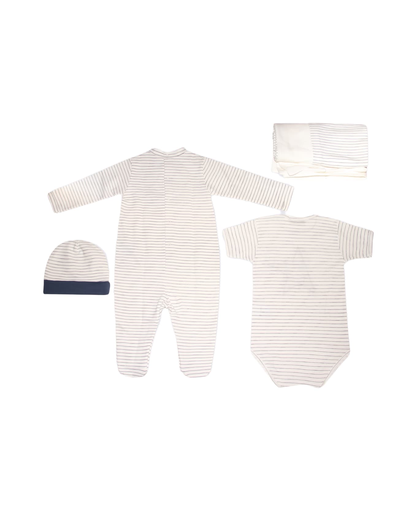 Golden Goose Blue And White Cotton 4 Pieces Nursery Set アクセサリー＆ギフト