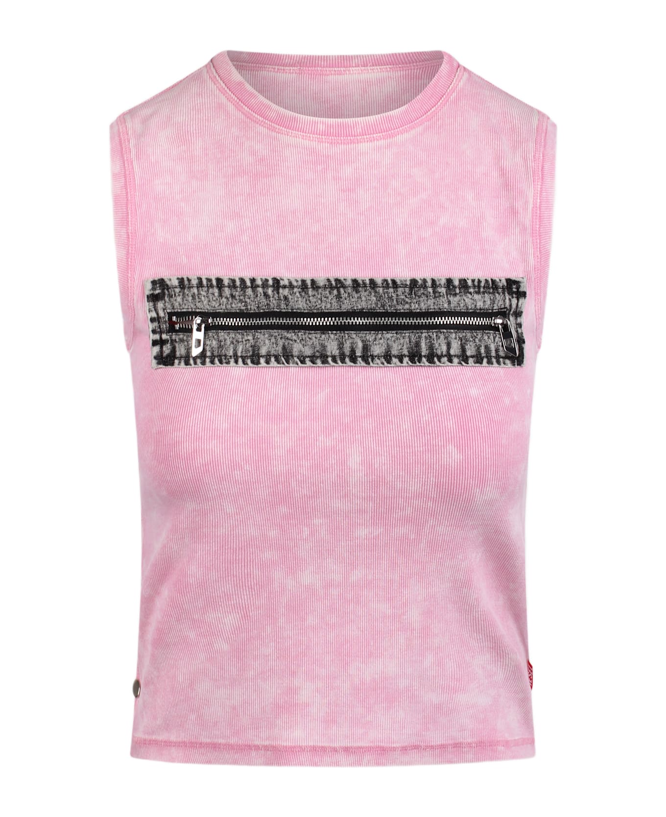 Diesel Sleeveless Top With Zipper Detail