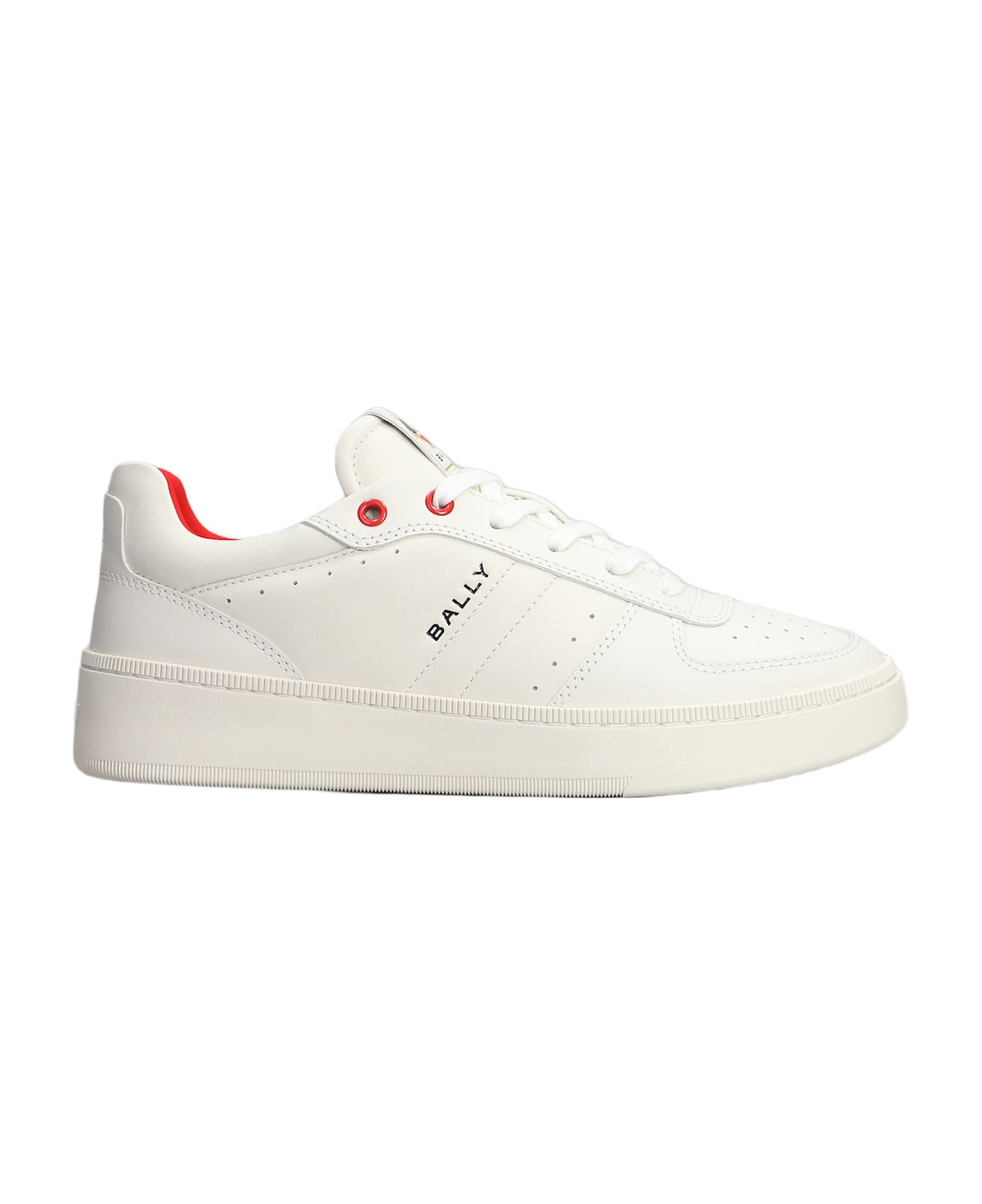 Bally Roar Sneakers In White Leather - white