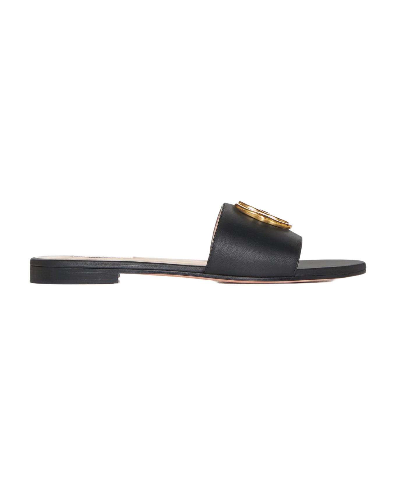 Bally Ghis Leather Flat Sandals - Black
