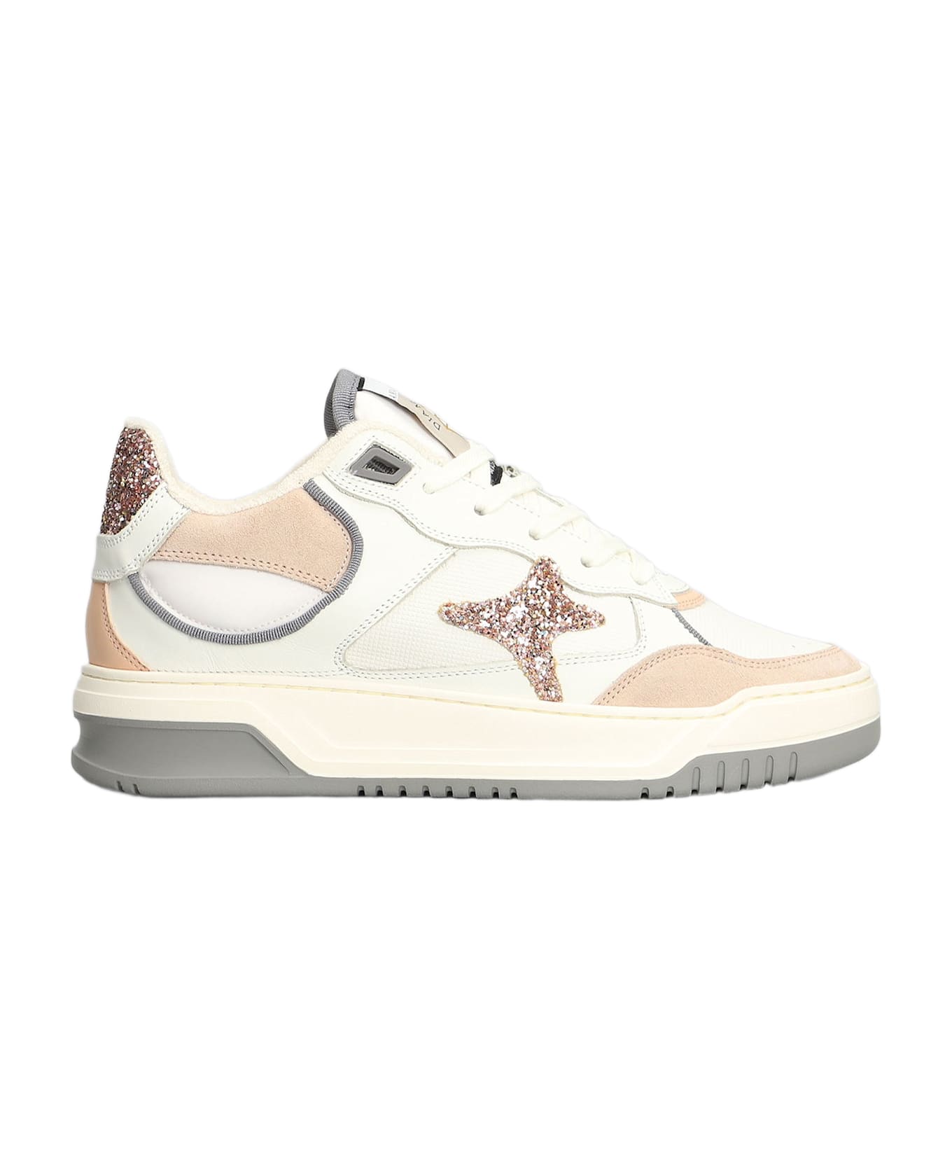 AMA-BRAND Sneakers In White Suede And Leather - white
