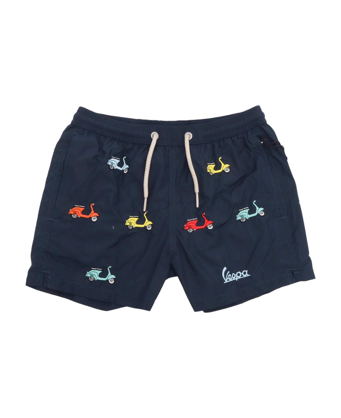 MC2 Saint Barth Embroidered Ultralight Swim Short - MULTICOLOR