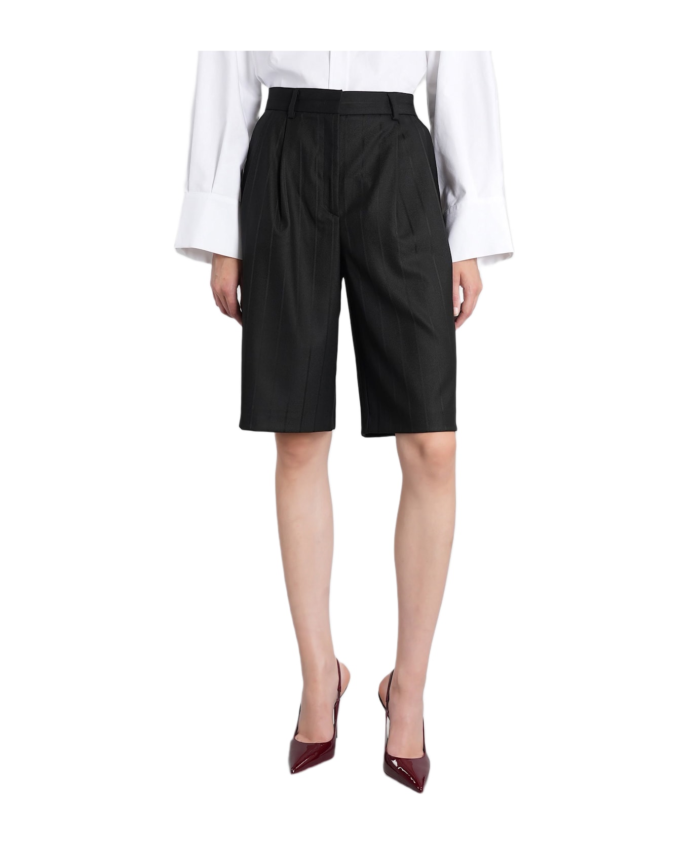 The Andamane Xiana Shorts In Black Polyester - black