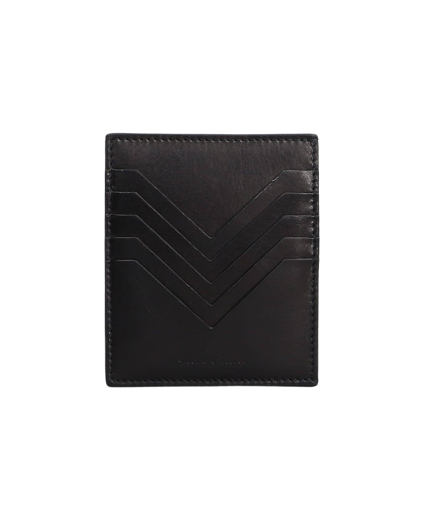 Rick Owens Wallet In Black Leather - black