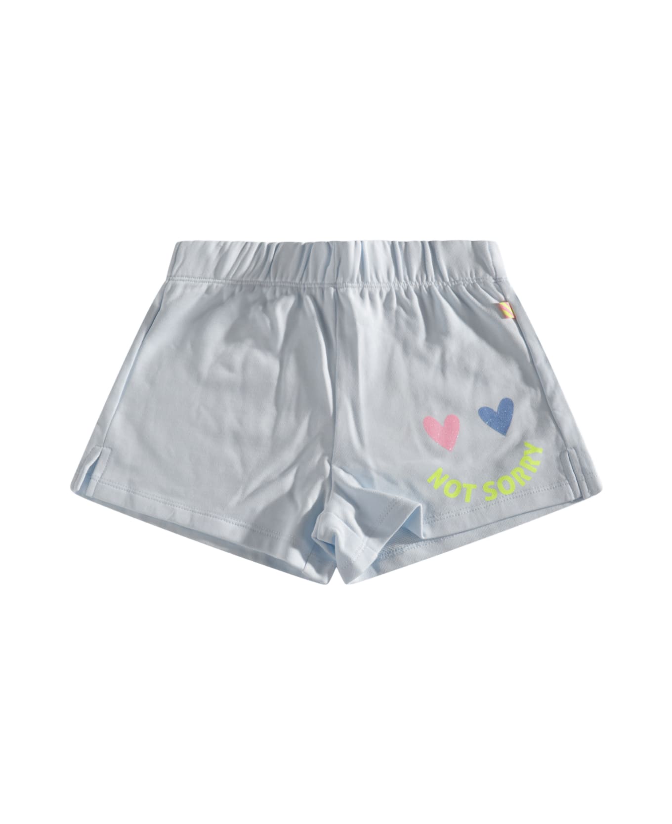 Billieblush Light Blue Cotton Shorts - ACQUA GHIACCIATA