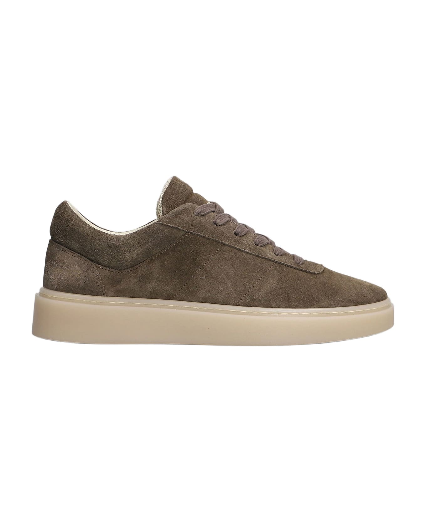 Low Brand Fly Sneakers In Taupe Suede - taupe